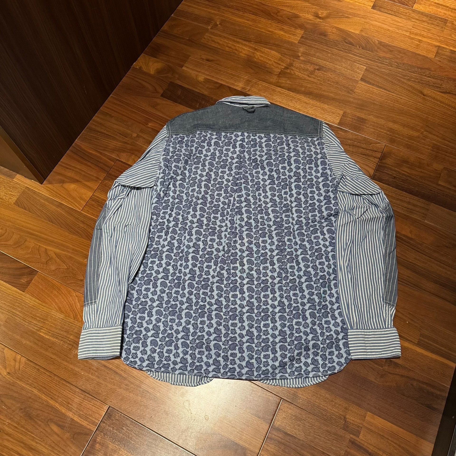 Junya Watanabe Junya Watanabe MAN CDG Paisley Stripe Denim Shirt Size US S / EU 44-46 / 1 - 2 Thumbnail