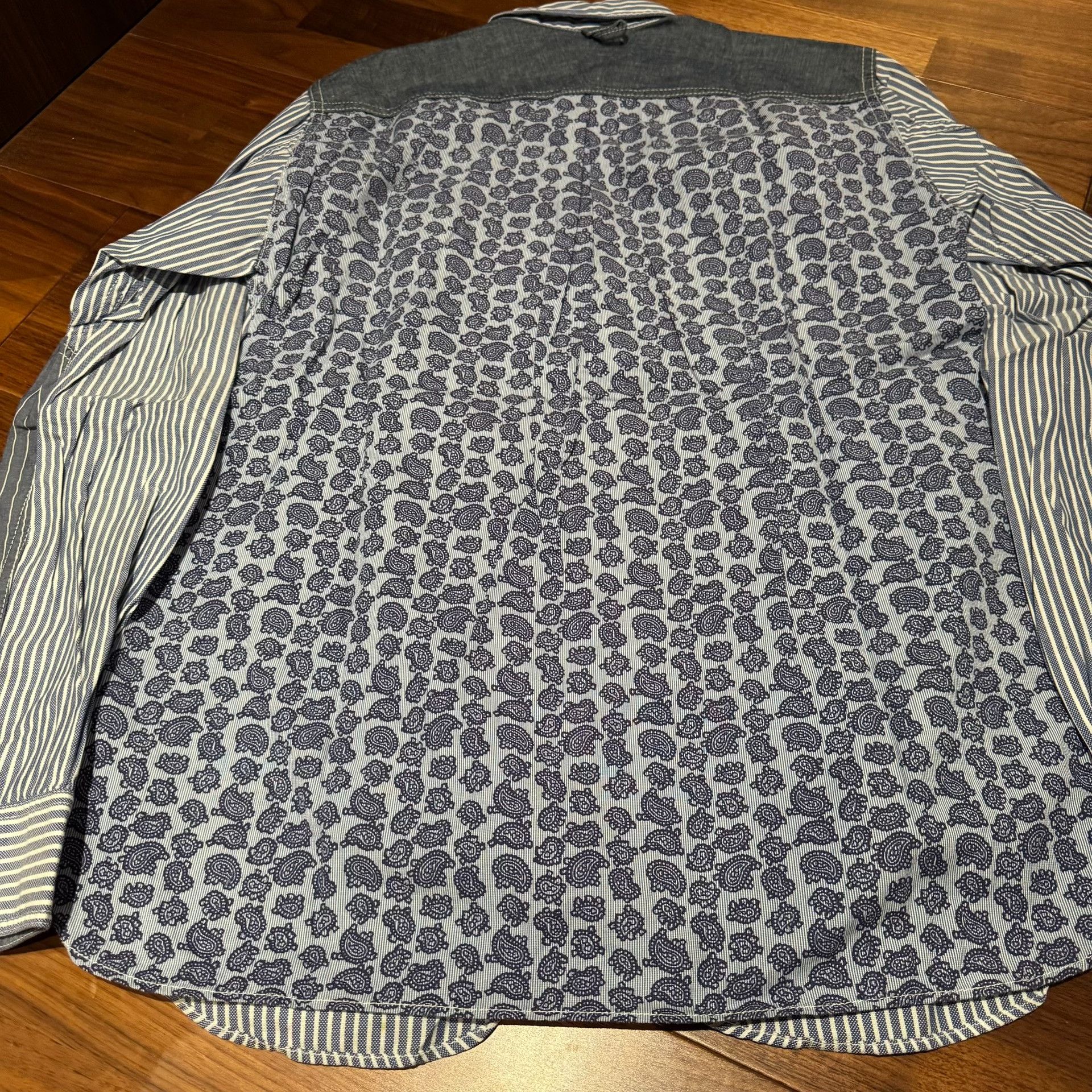 Junya Watanabe Junya Watanabe MAN CDG Paisley Stripe Denim Shirt Size US S / EU 44-46 / 1 - 8 Thumbnail