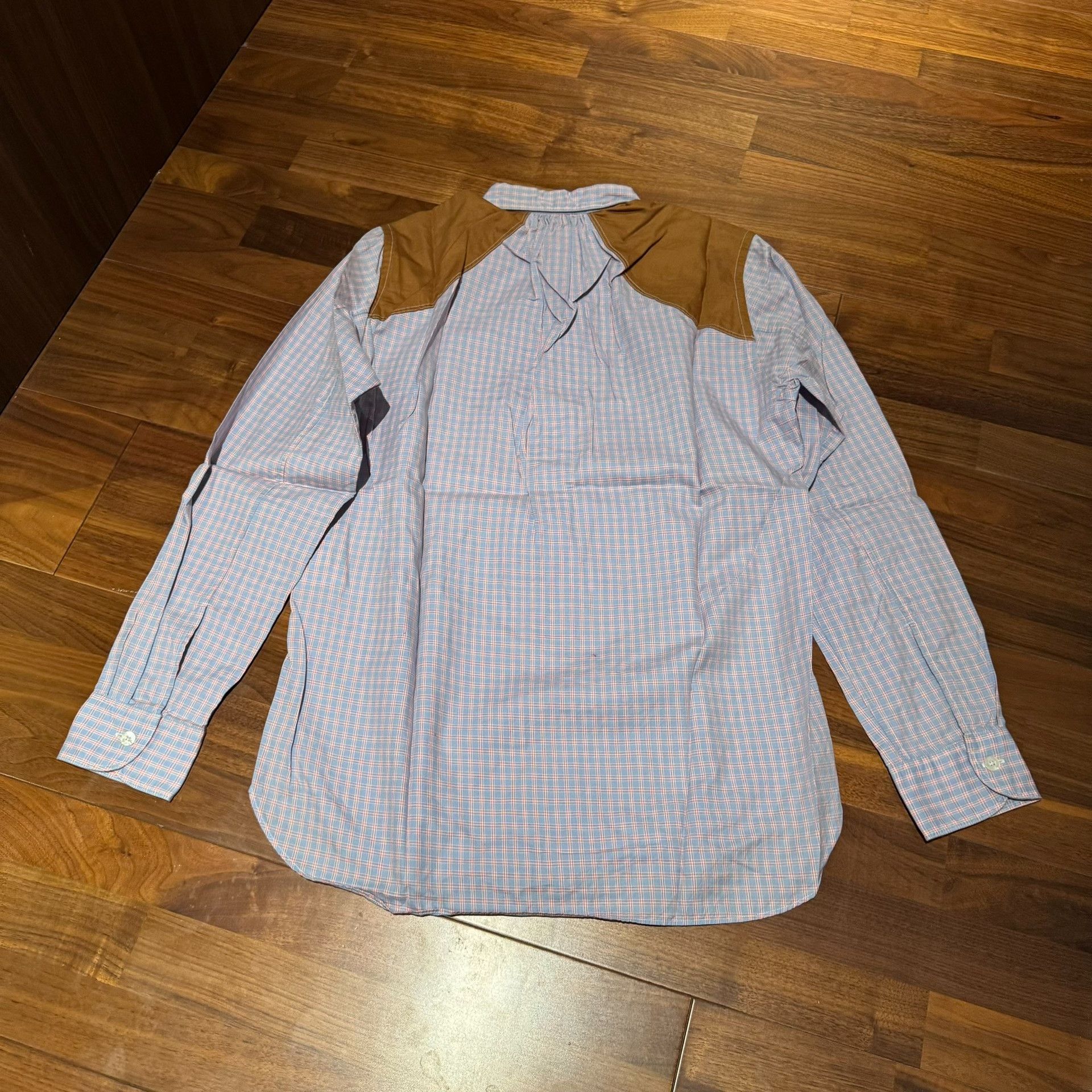 Junya Watanabe Junya Watanabe MAN CDG Pink Blue Check Shirt Size US XS / EU 42 / 0 - 2 Thumbnail