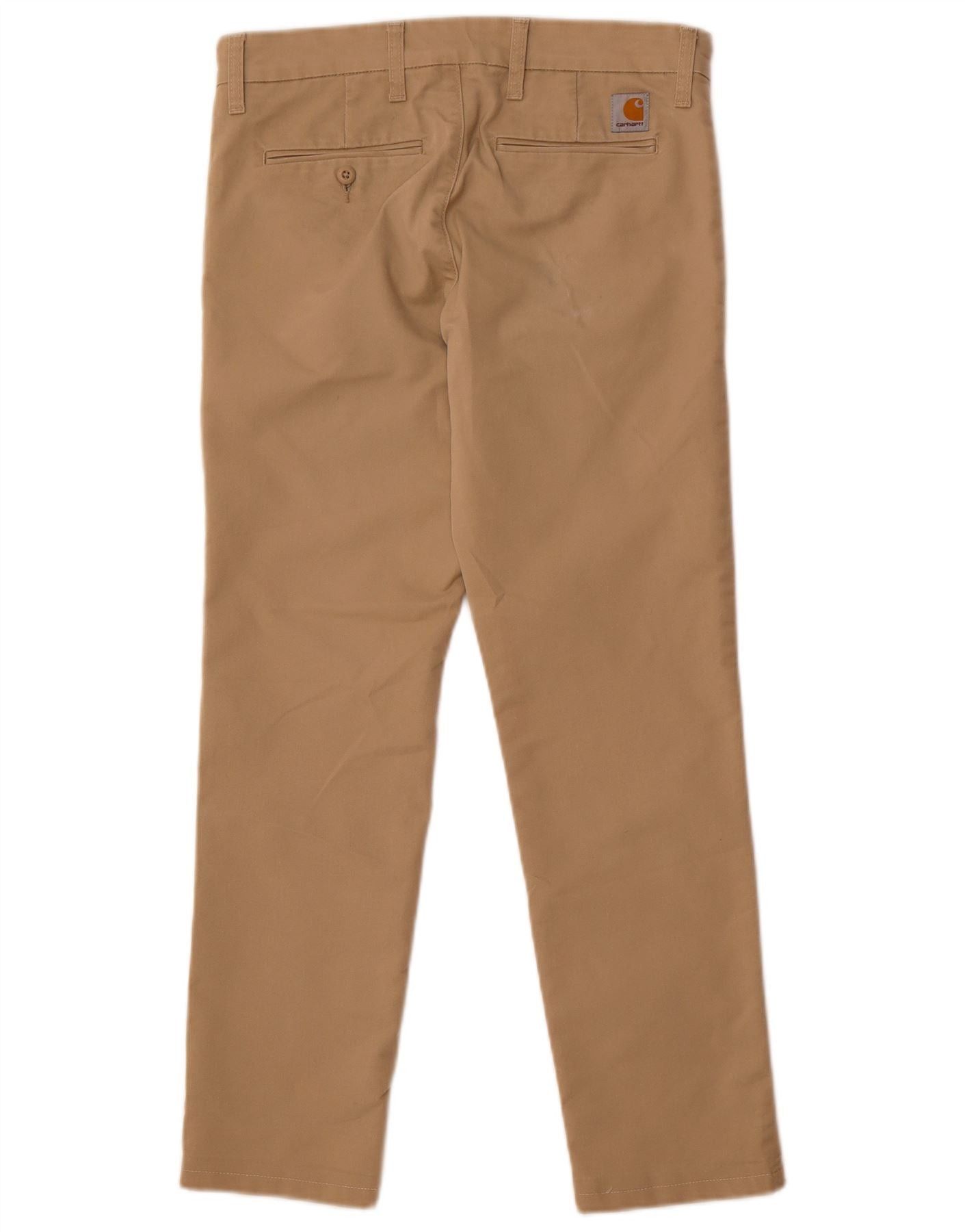 Carhartt Womens Wip Slim Chino Trousers W31 L28 Beige Cotton Size 22" - 2 Thumbnail
