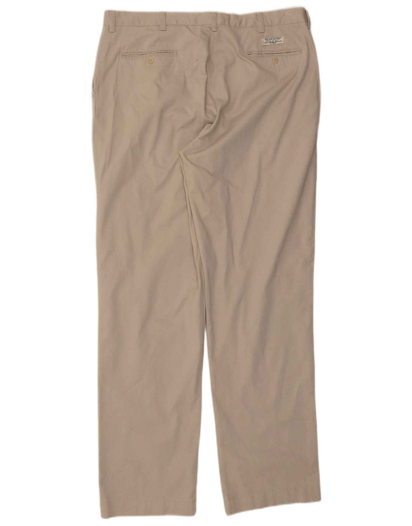 Polo Ralph Lauren Mens Straight Chino Trousers W38 L34 Beige Cotton Size US 38 / EU 54 - 2 Thumbnail