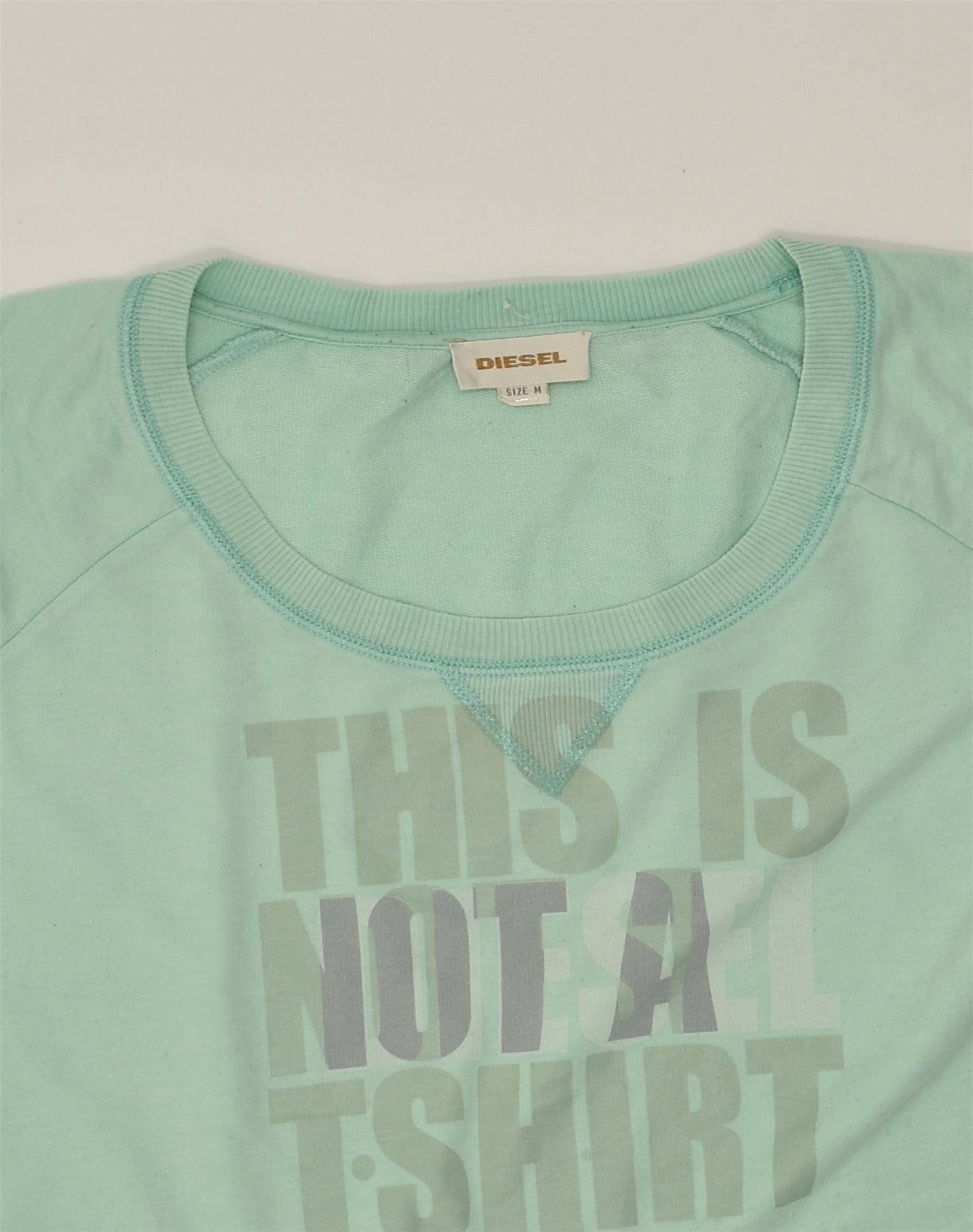 Diesel Womens Graphic Hoodie Jumper UK 14 Medium Green Polyester Size L / US 10 / IT 46 - 5 Thumbnail
