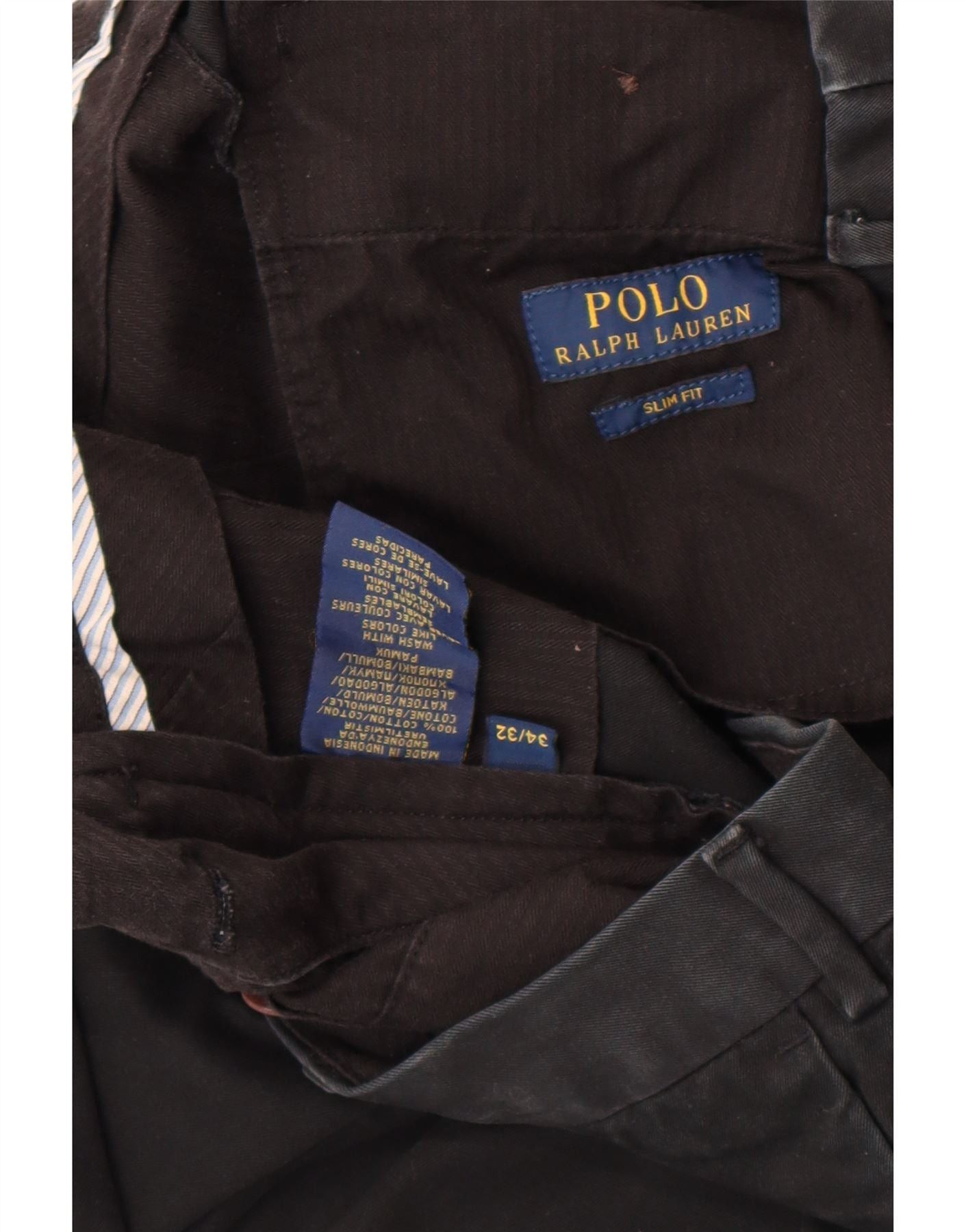 Polo Ralph Lauren Womens Slim Fit Suit Trousers W34 L29 Black Cotton Size 25" / US 0 / IT 36 - 5 Thumbnail