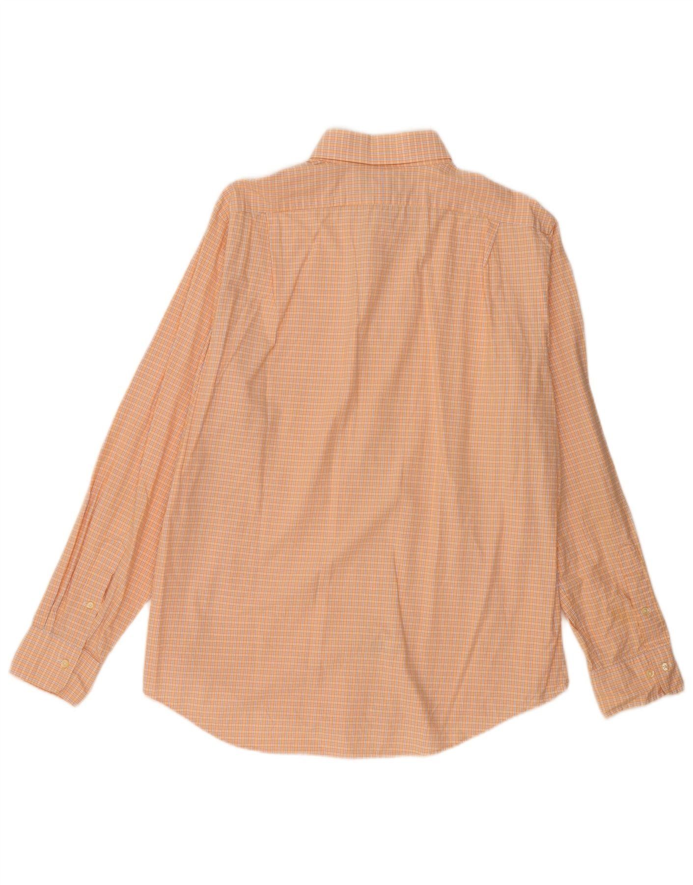 Polo Ralph Lauren Mens Regent Custom Fit Shirt 17 XL Orange Check Size US XL / EU 56 / 4 - 2 Thumbnail