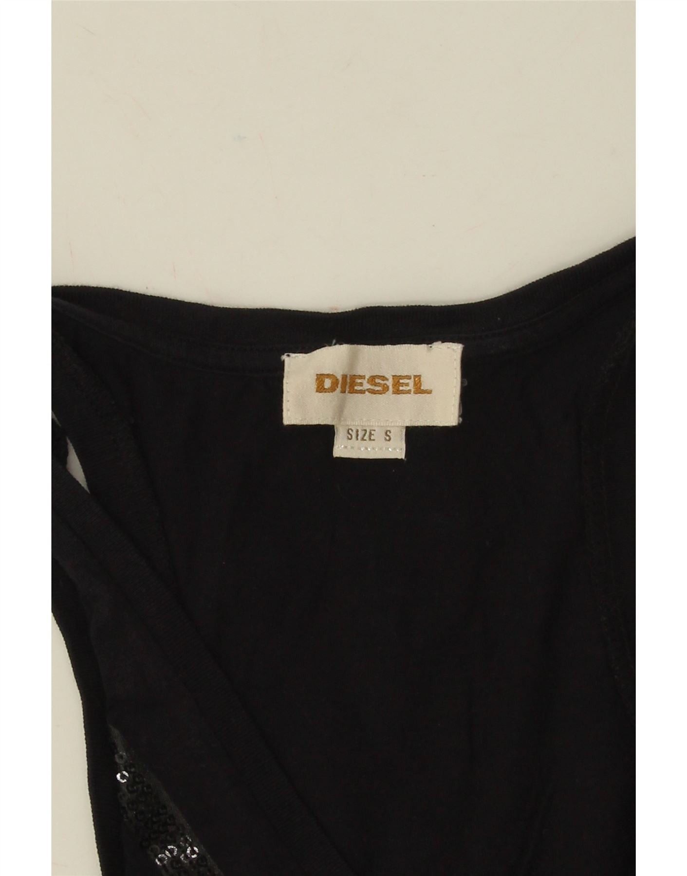 Diesel Womens Vest Top UK 10 Small Black Size XXS / US 00 / IT 34 - 3 Thumbnail