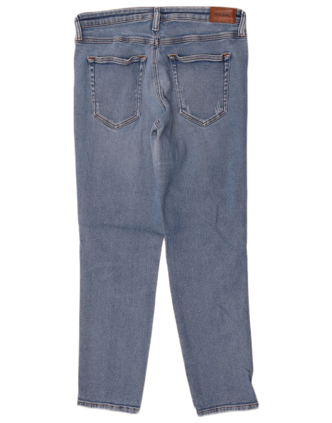 Diesel Womens Distressed Slim Jeans W30 L27 Blue Cotton Size 42" / US 20 - 2 Thumbnail