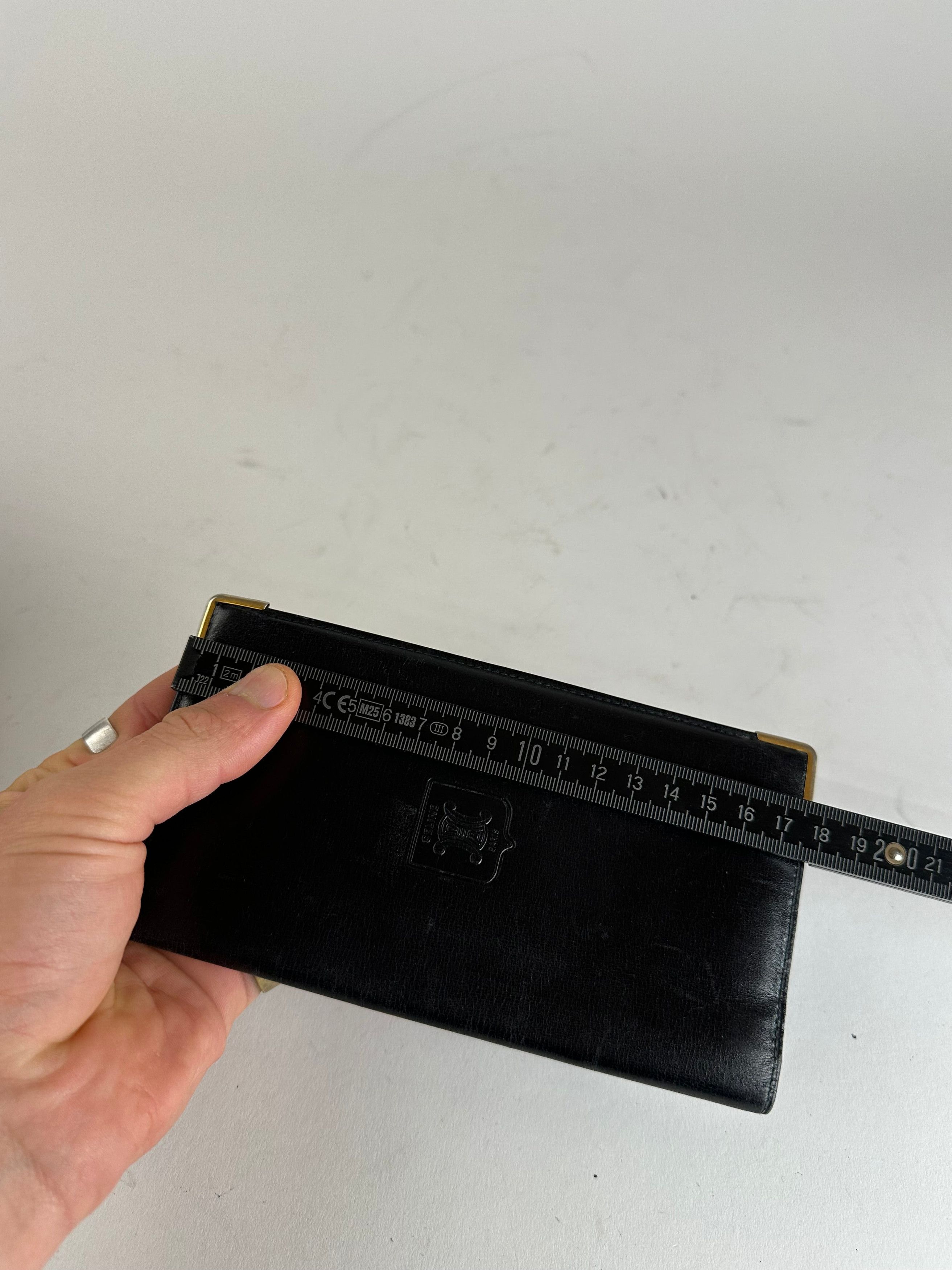 Celine Vintage Paris Leather Card Holder Black Size ONE SIZE - 8 Thumbnail