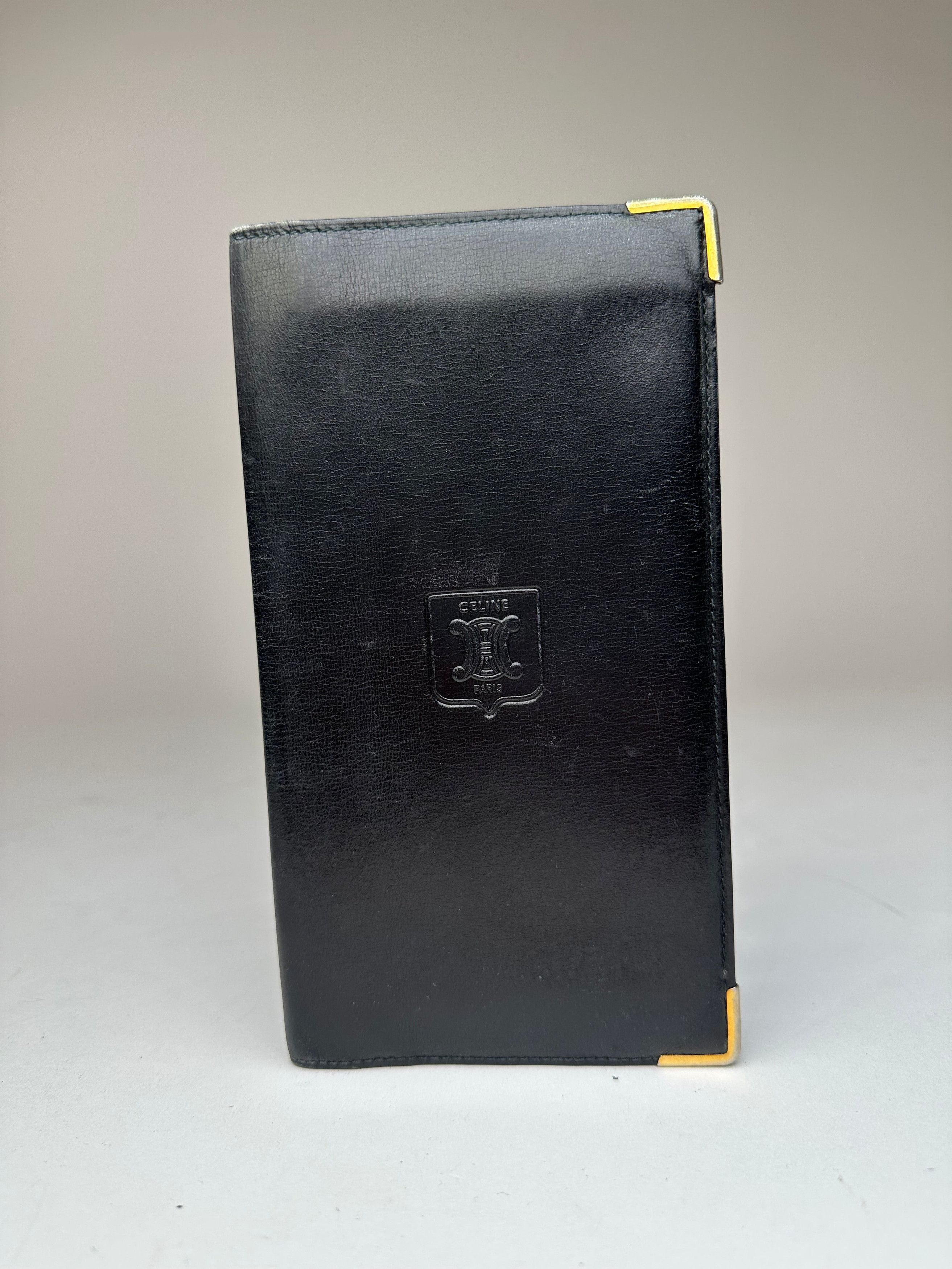 Celine Vintage Paris Leather Card Holder Black Size ONE SIZE - 2 Thumbnail