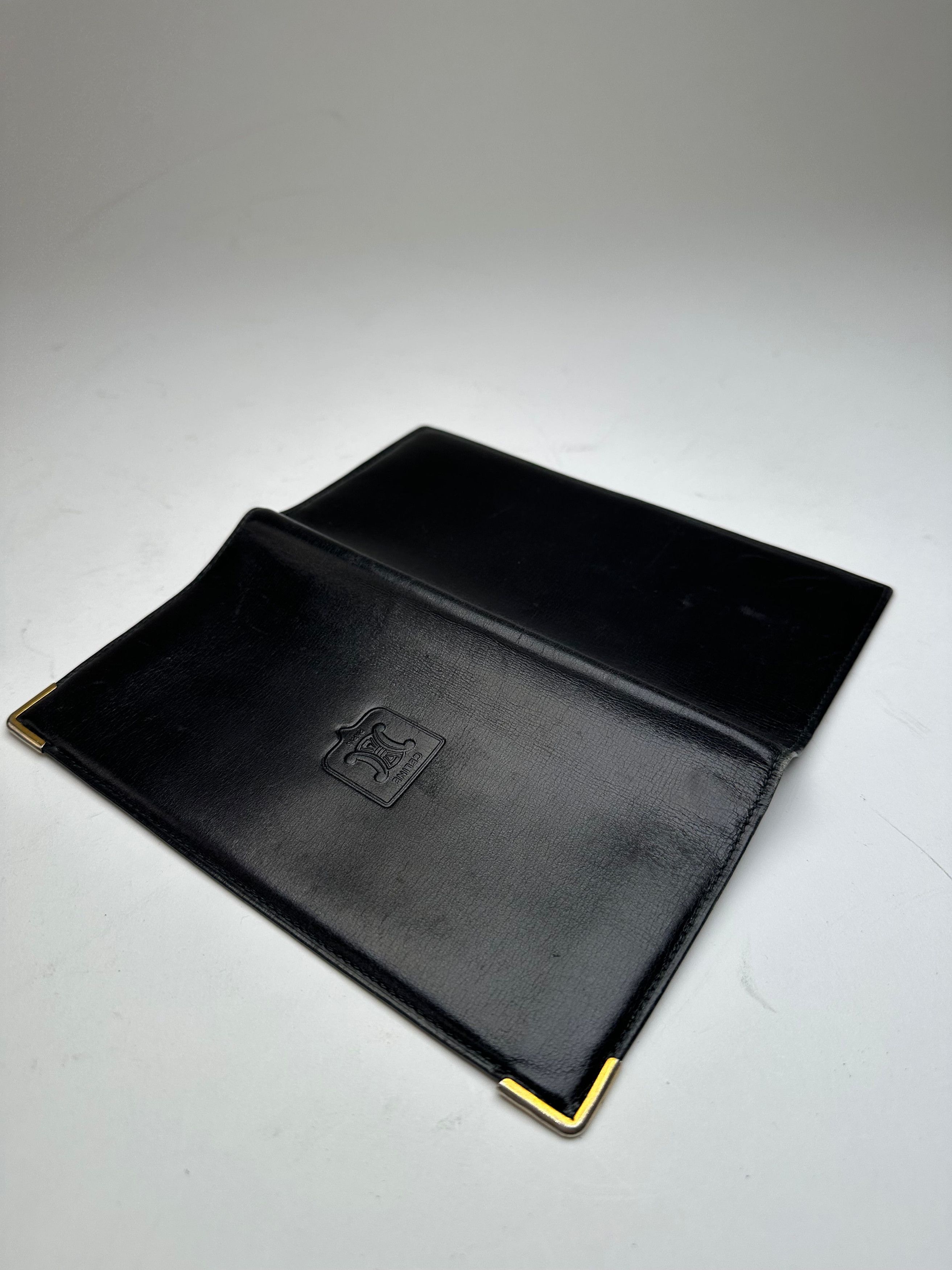 Celine Vintage Paris Leather Card Holder Black Size ONE SIZE - 5 Thumbnail
