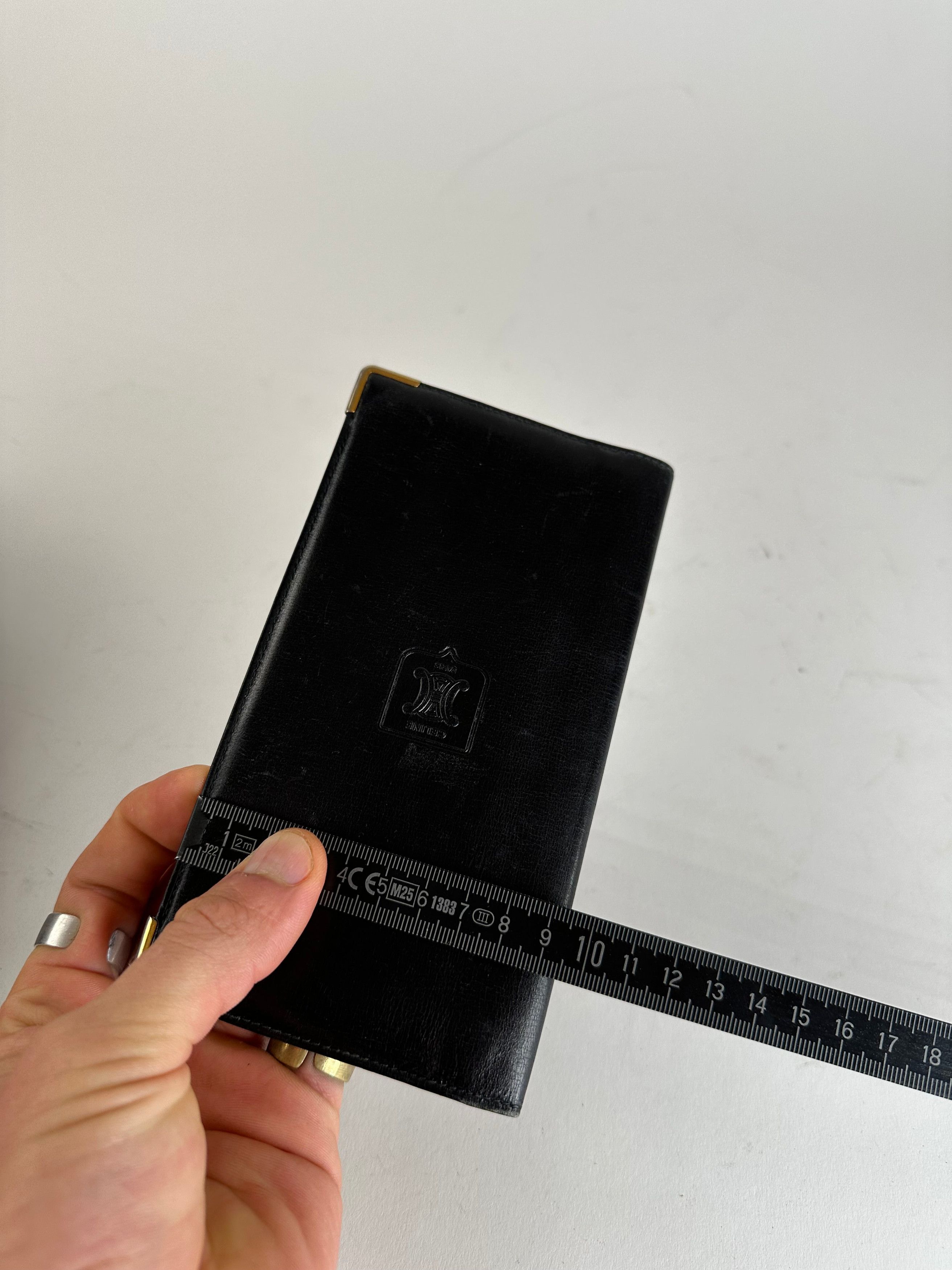 Celine Vintage Paris Leather Card Holder Black Size ONE SIZE - 9 Thumbnail