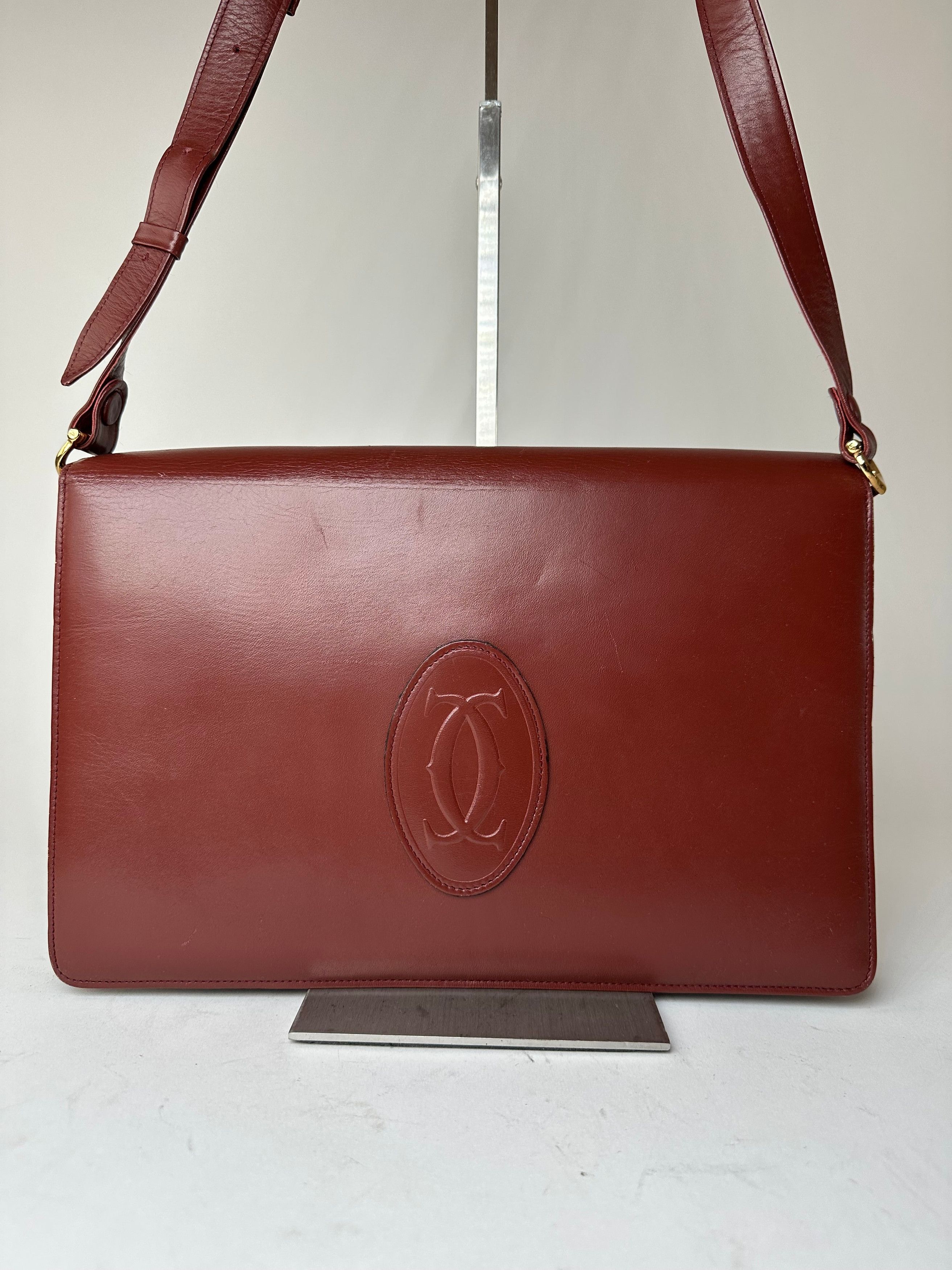 Other Vintage Cartier Leather Multiway Bag Burgundy Size ONE SIZE - 9 Thumbnail