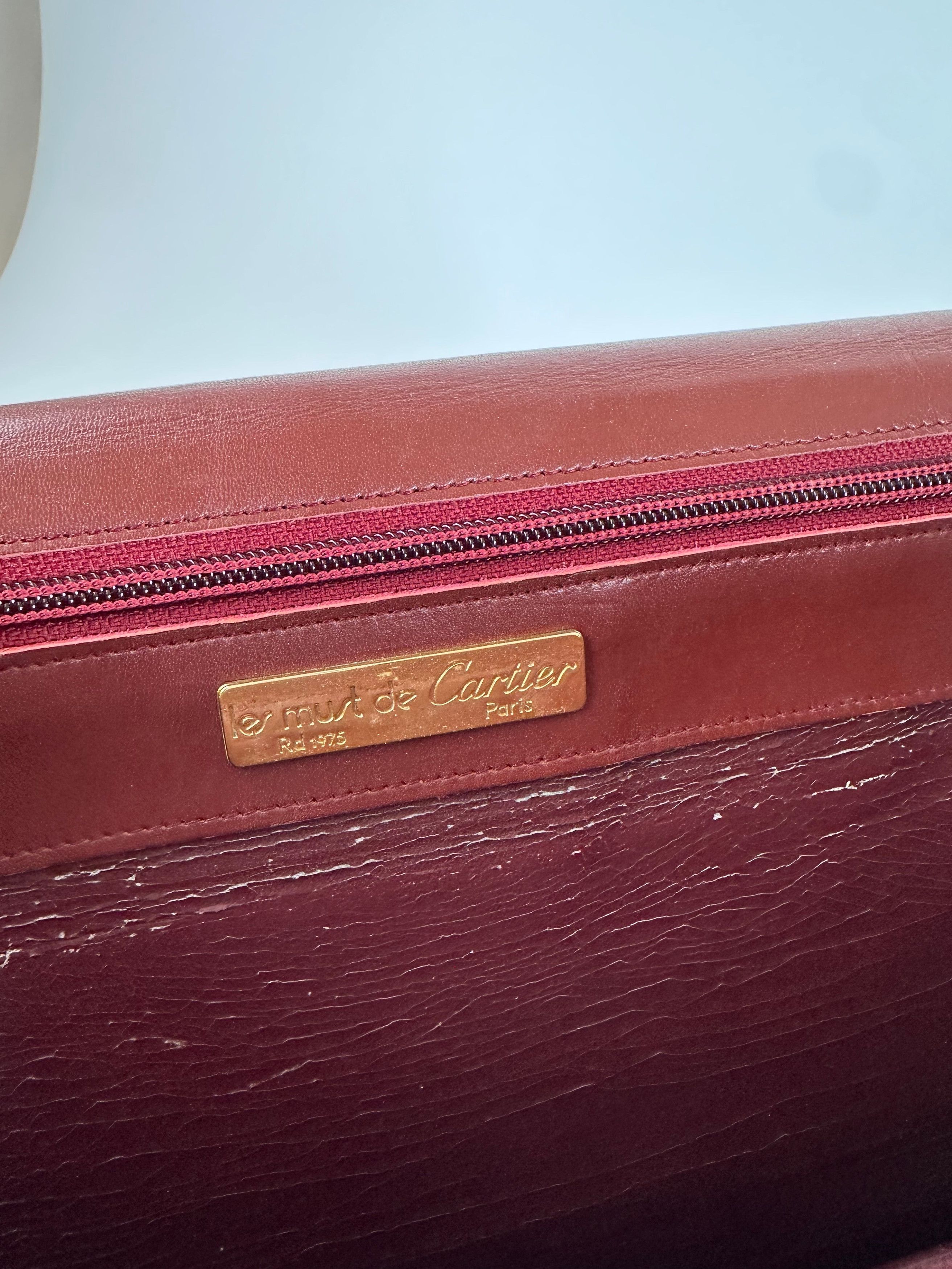 Other Vintage Cartier Leather Multiway Bag Burgundy Size ONE SIZE - 11 Thumbnail