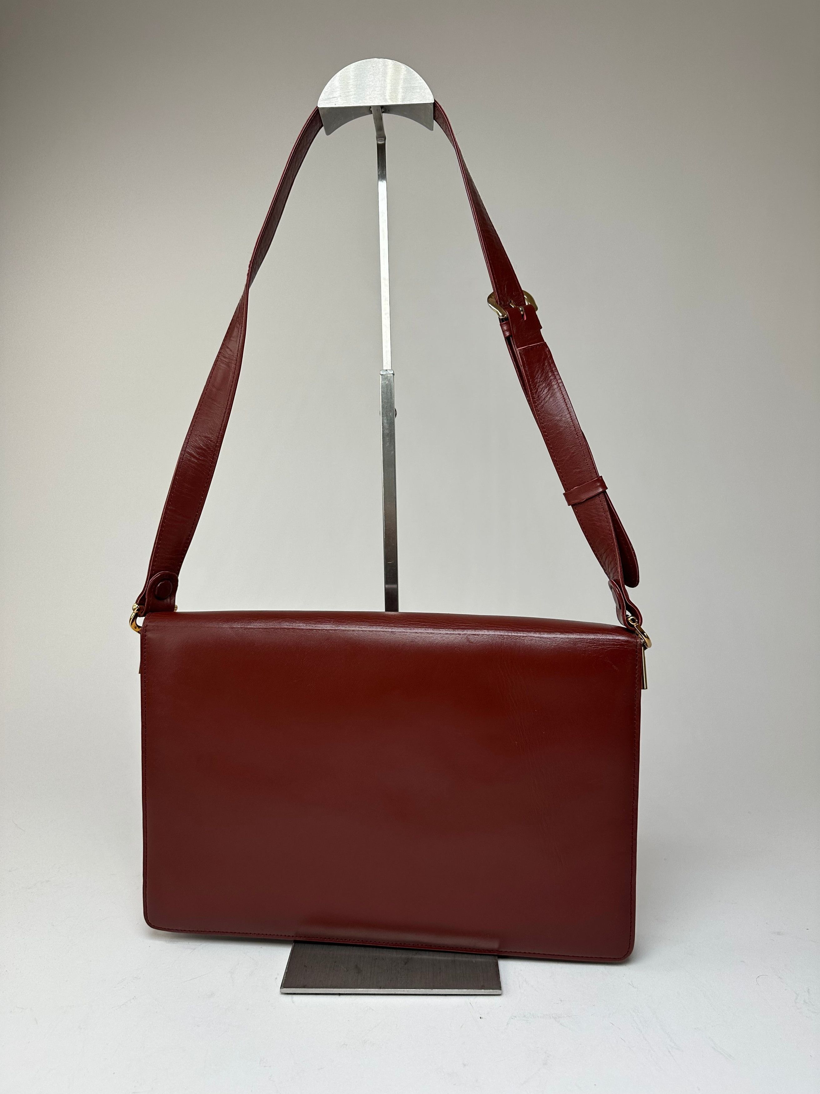 Other Vintage Cartier Leather Multiway Bag Burgundy Size ONE SIZE - 2 Thumbnail