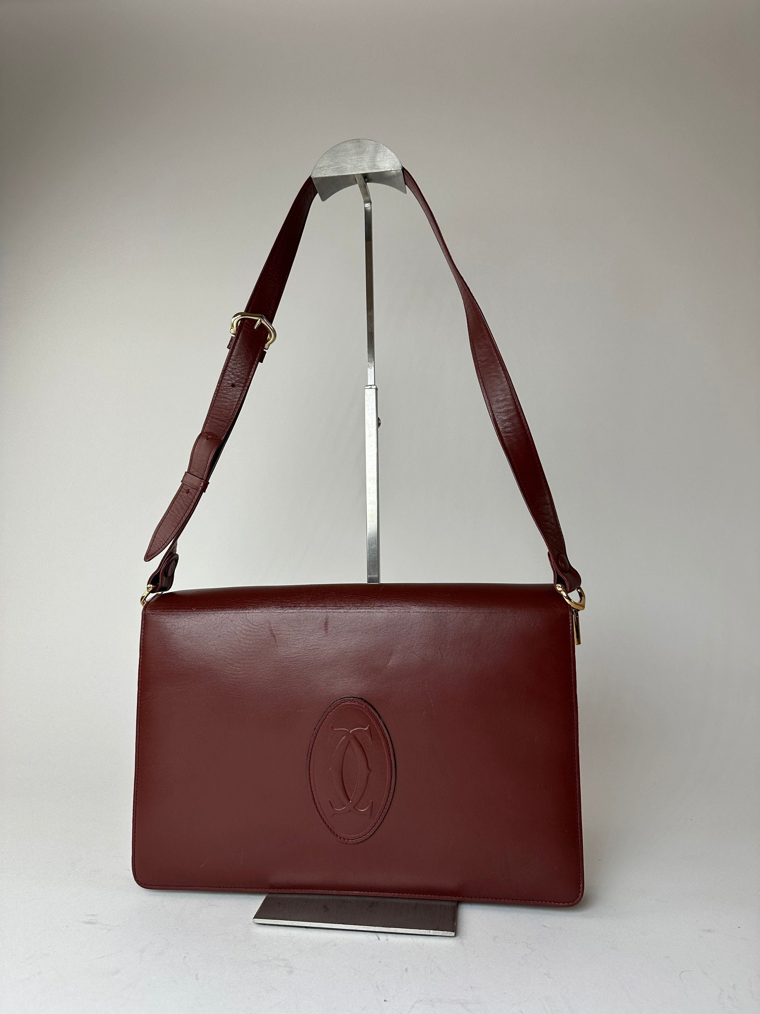 Other Vintage Cartier Leather Multiway Bag Burgundy Size ONE SIZE - 15 Thumbnail