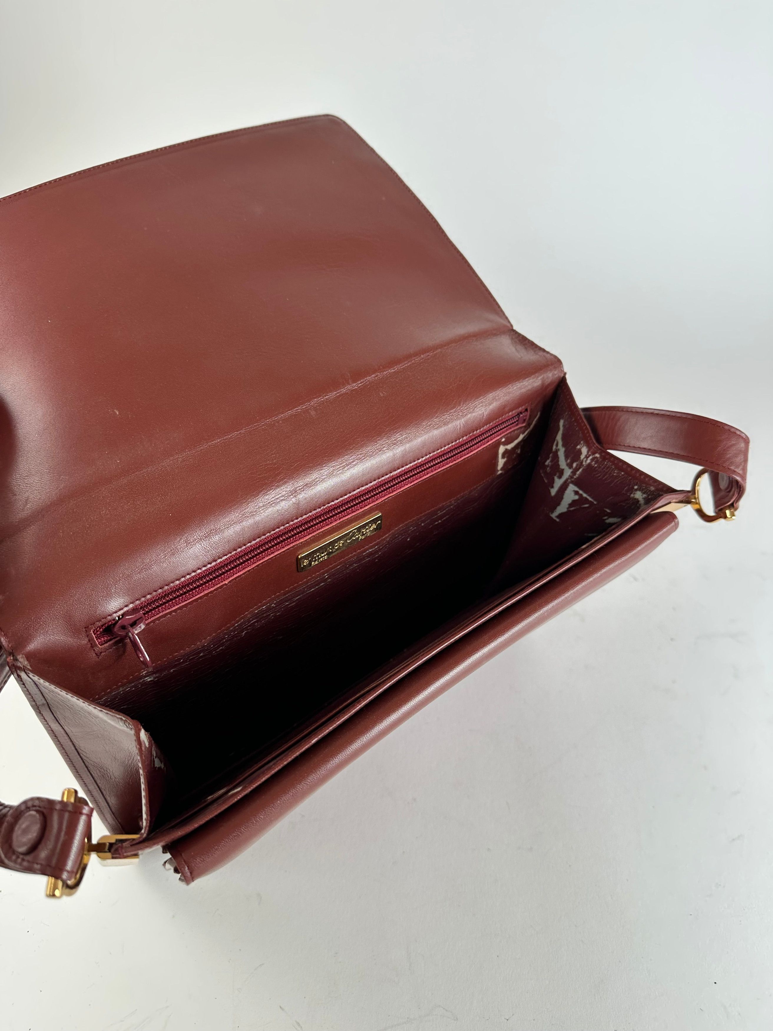 Other Vintage Cartier Leather Multiway Bag Burgundy Size ONE SIZE - 10 Thumbnail
