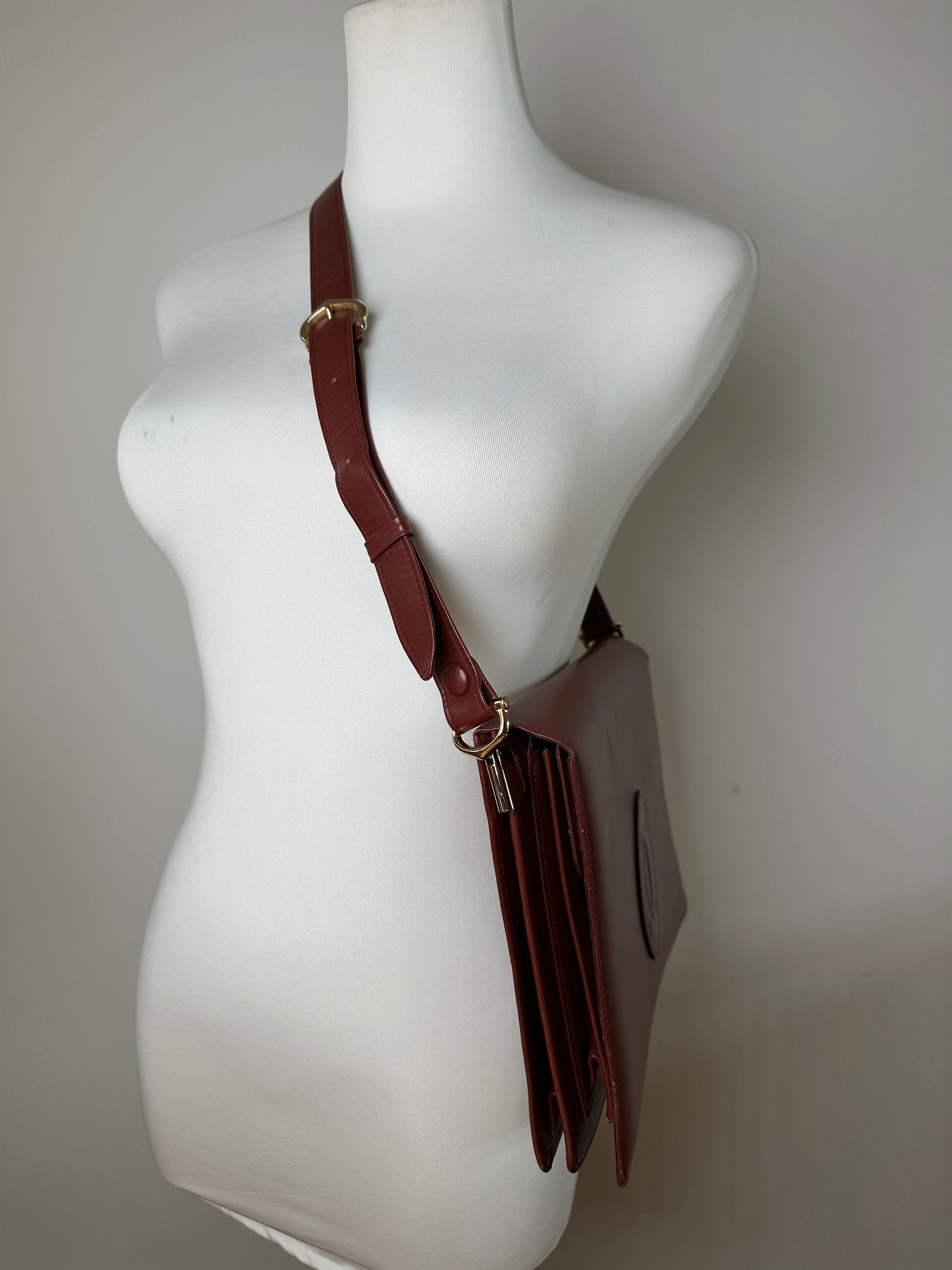 Other Vintage Cartier Leather Multiway Bag Burgundy Size ONE SIZE - 4 Thumbnail