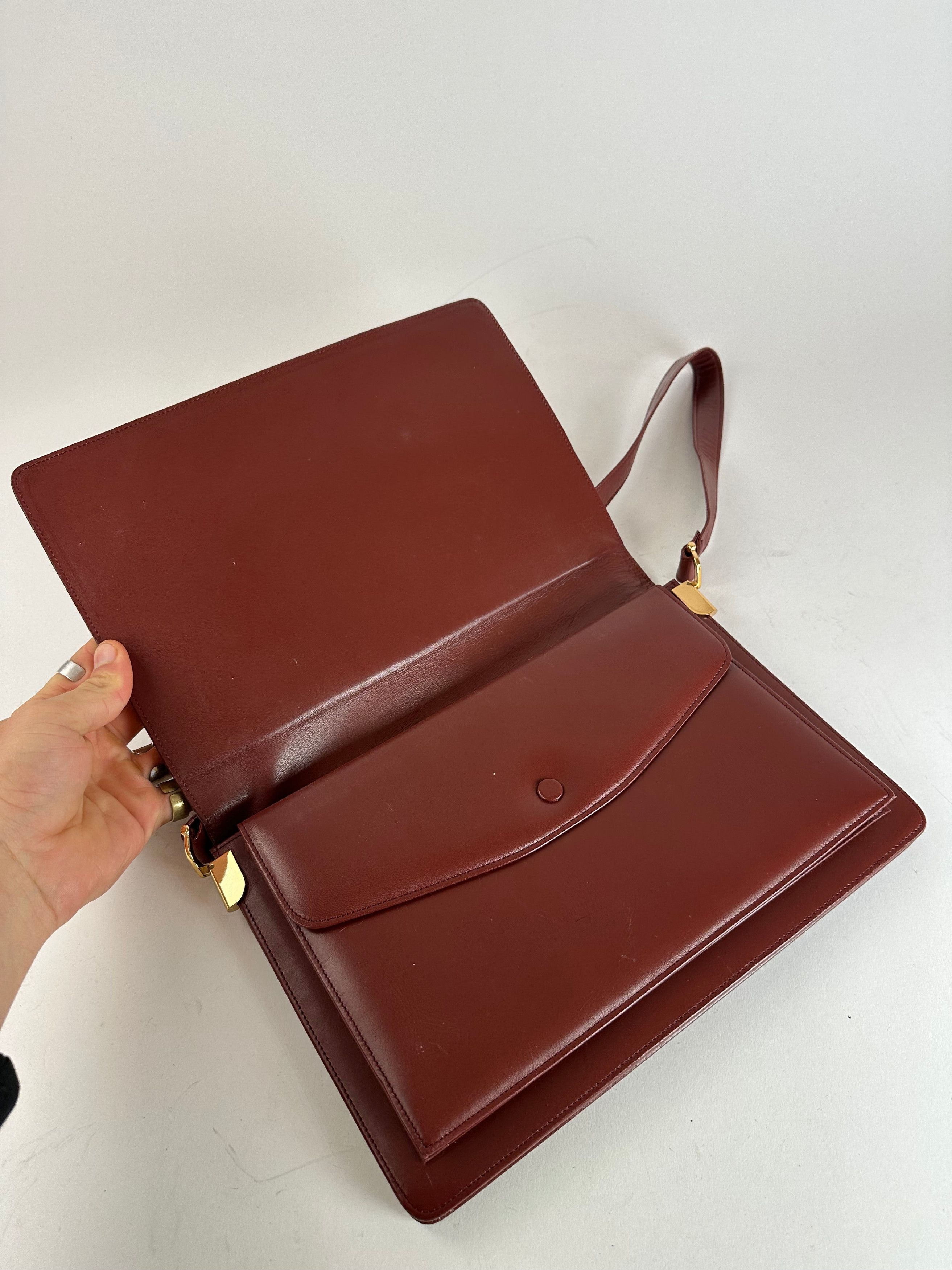 Other Vintage Cartier Leather Multiway Bag Burgundy Size ONE SIZE - 8 Thumbnail