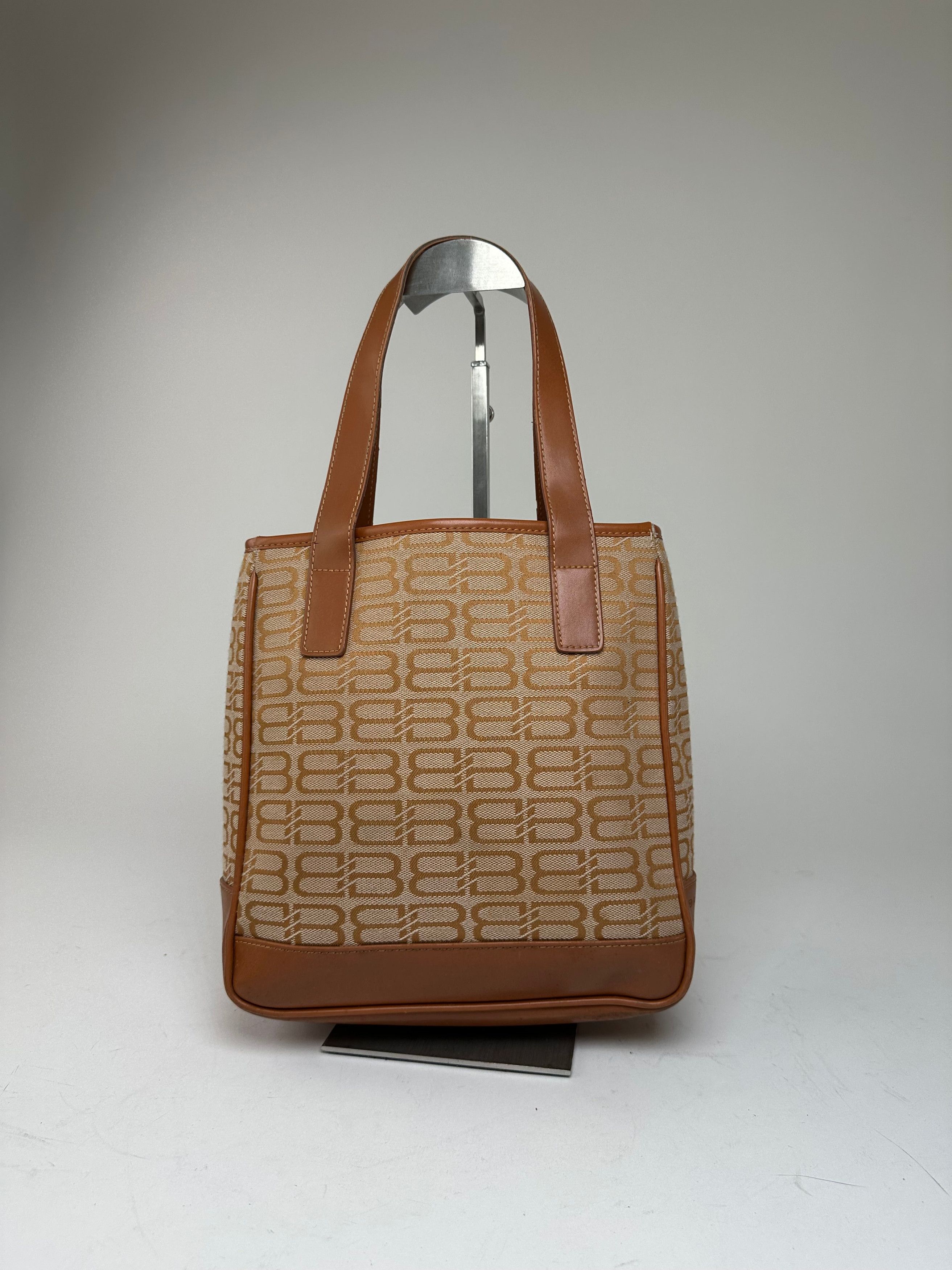 Balenciaga Vintage BB Monogram Handbag Beige Orange-Brown Size ONE SIZE - 8 Thumbnail