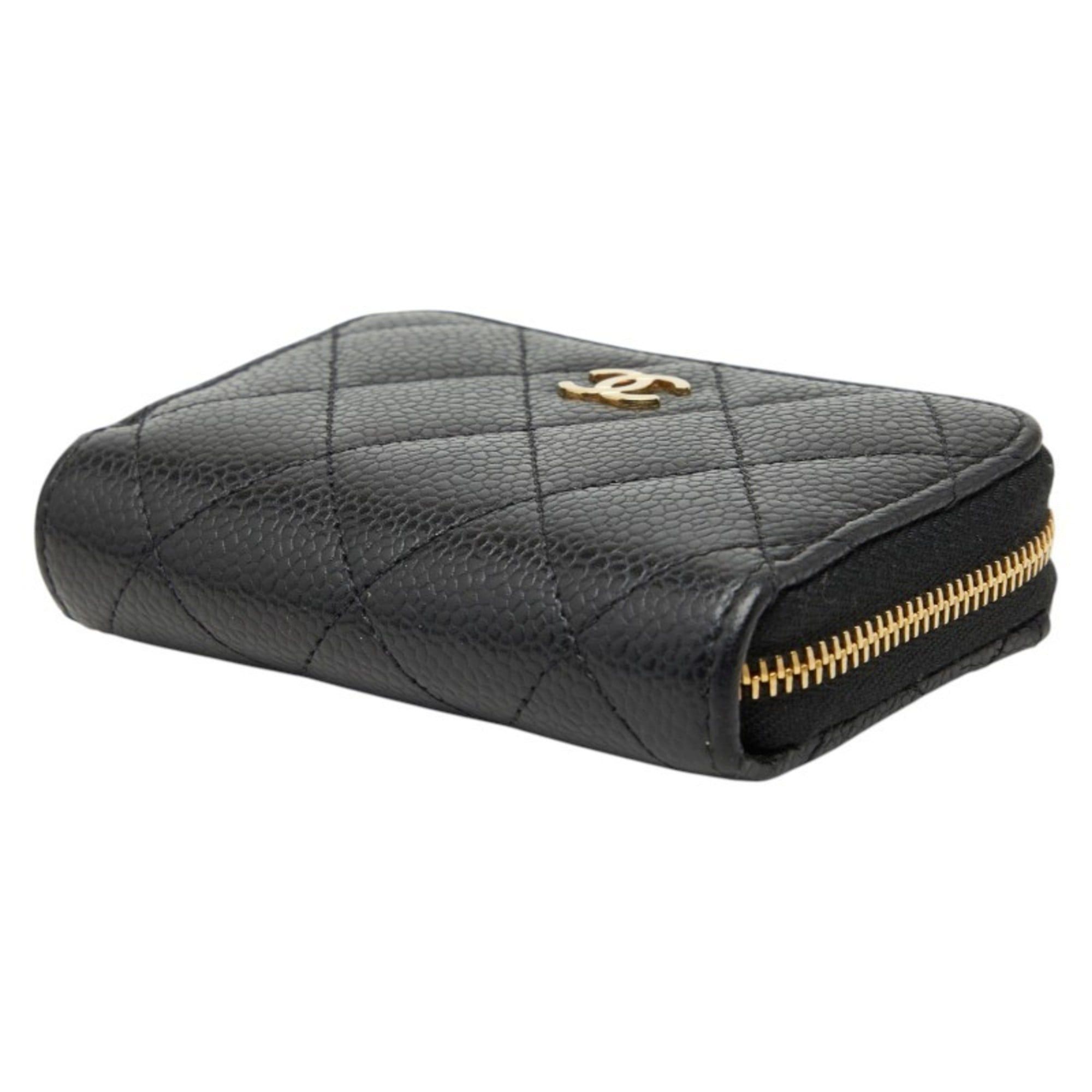 Chanel Chanel Coco Mark Matelassé Classic Zip Coin Purse Wallet/Coin Case AP0216 Black Caviar Leather Women's CHANEL Size ONE SIZE - 4 Thumbnail