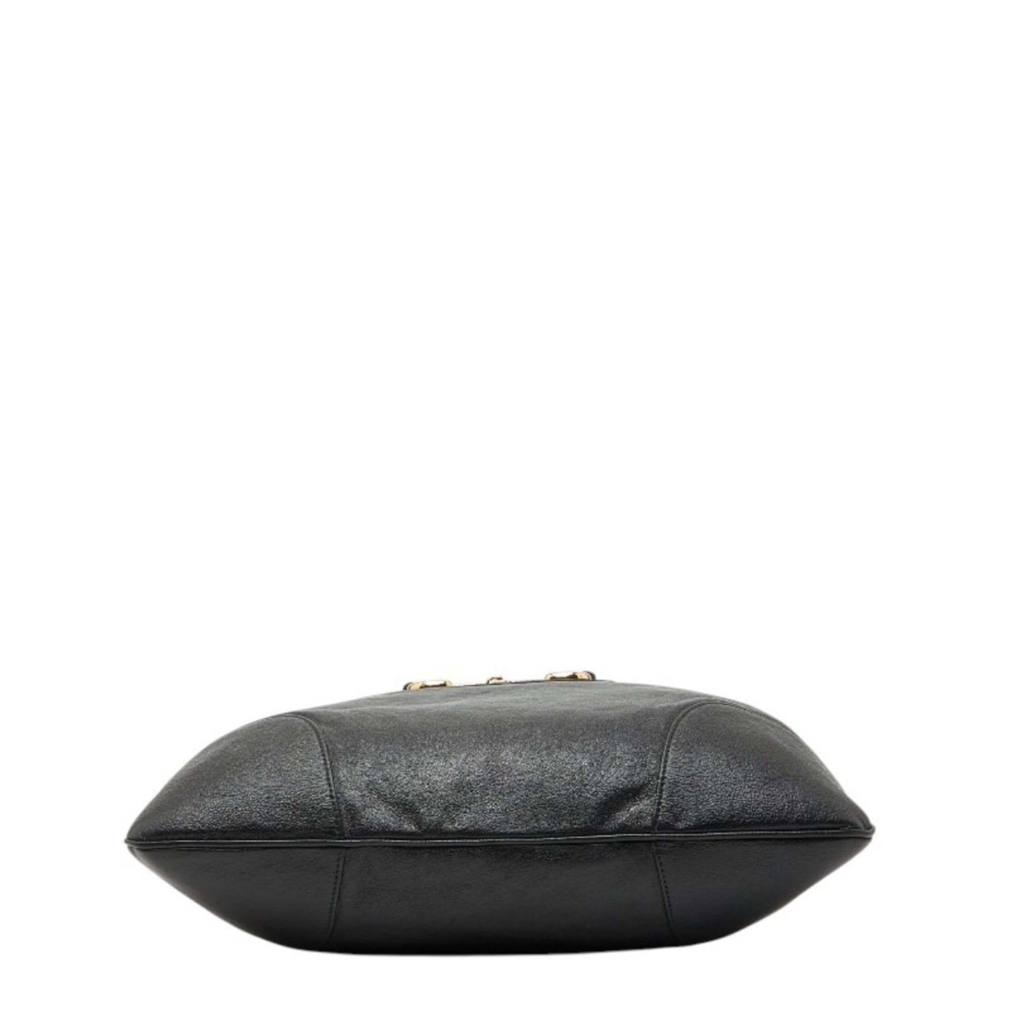 Gucci Gucci Horsebit 1955 Shoulder Bag, Drawstring, 602089, Black Leather, Women's, GUCCI Size ONE SIZE - 3 Thumbnail