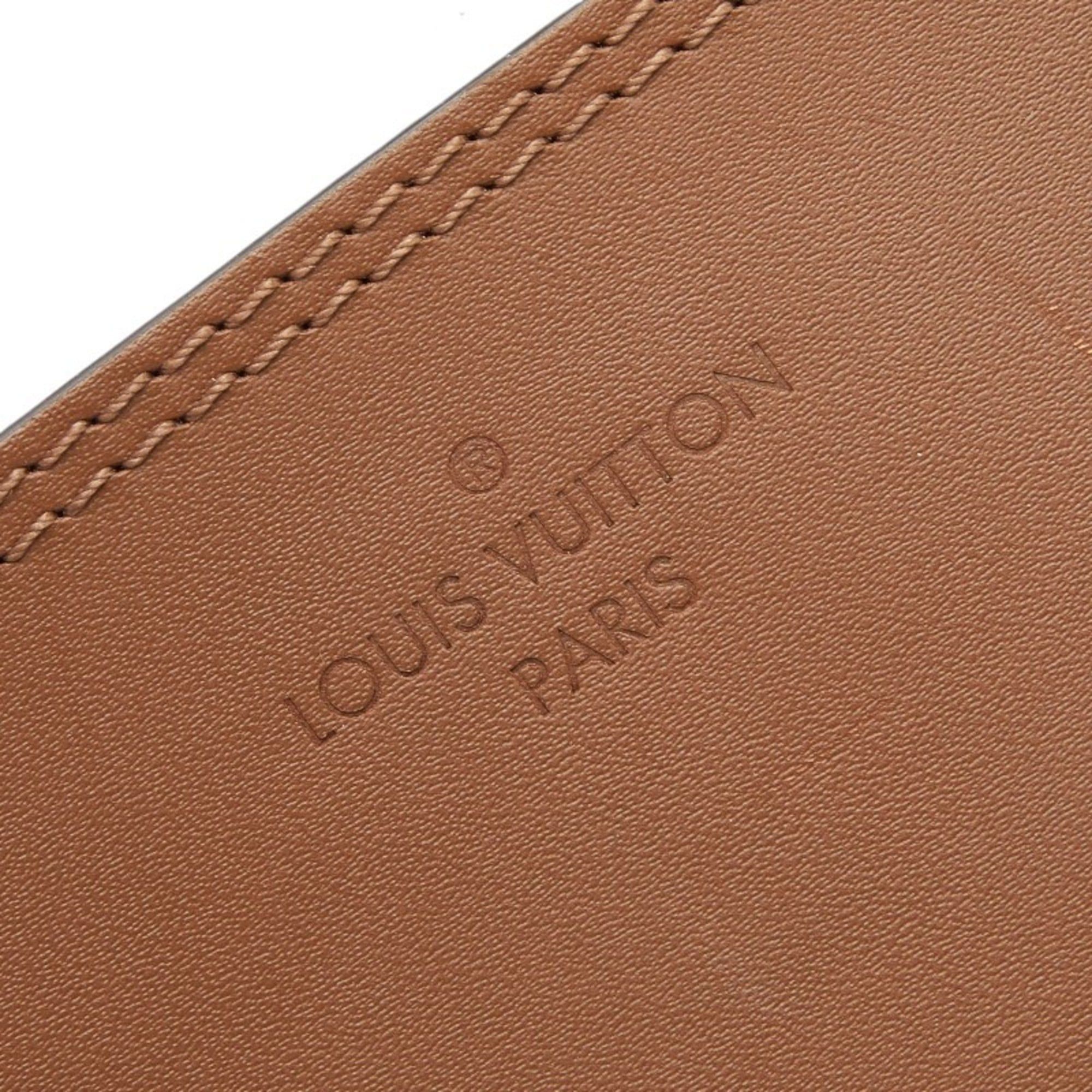 Louis Vuitton Louis Vuitton Mahina Hina Handbag with Pouch, Brown Leather, Women's LOUIS VUITTON Size ONE SIZE - 7 Thumbnail