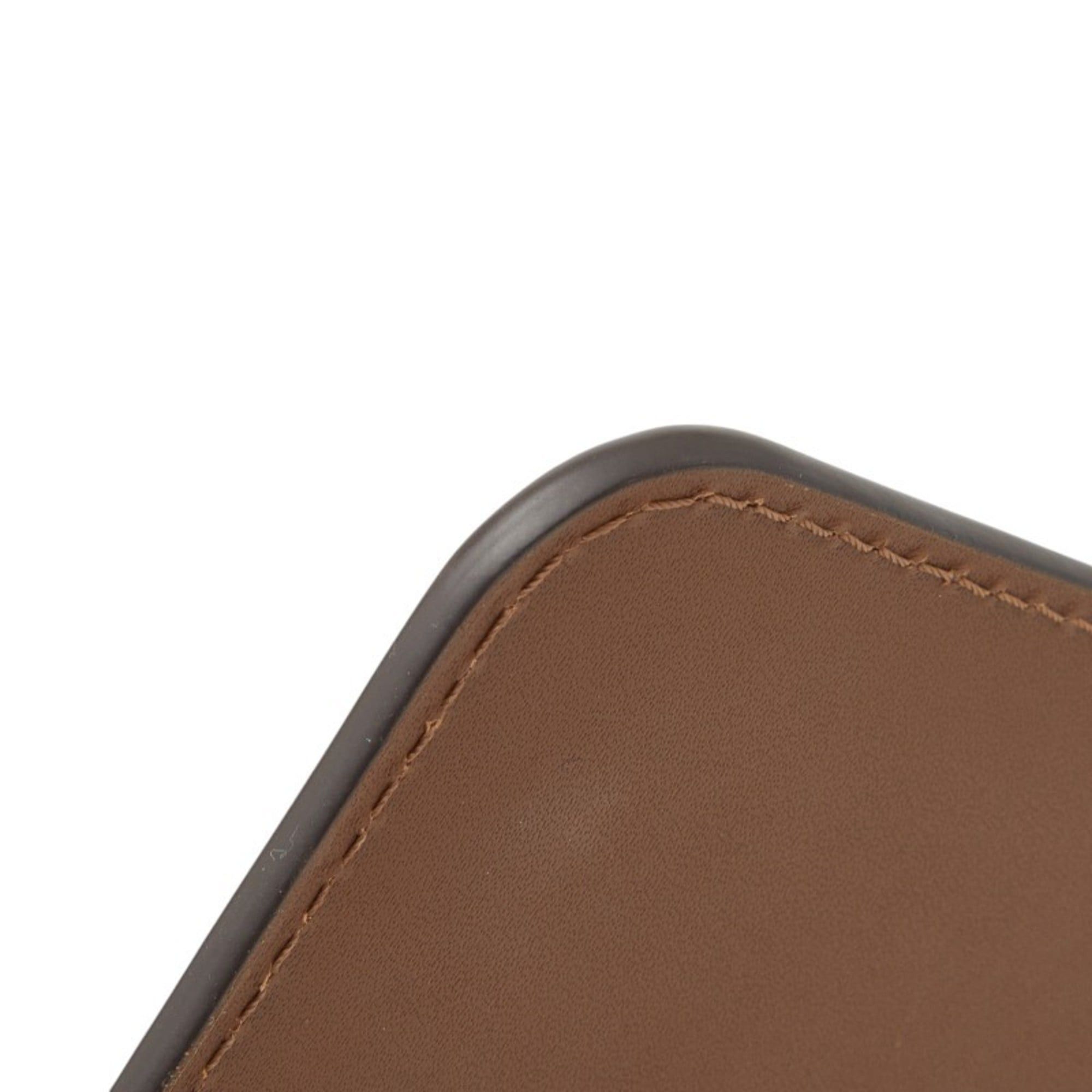 Louis Vuitton Louis Vuitton Mahina Hina Handbag with Pouch, Brown Leather, Women's LOUIS VUITTON Size ONE SIZE - 4 Thumbnail