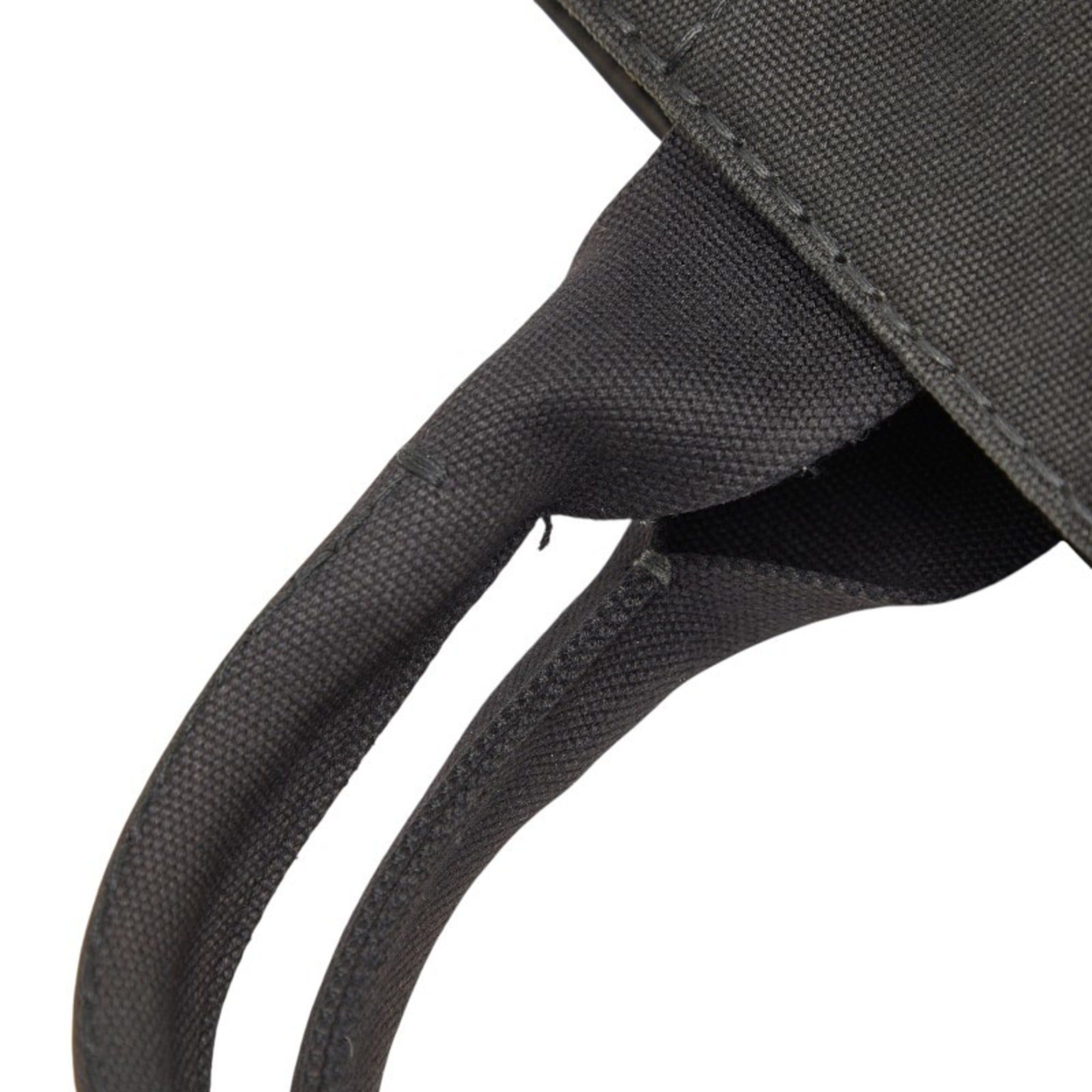 Prada Prada Triangle Logo Plate Canapa M Handbag 1BG642 Black Canvas Women's PRADA Size ONE SIZE - 8 Thumbnail