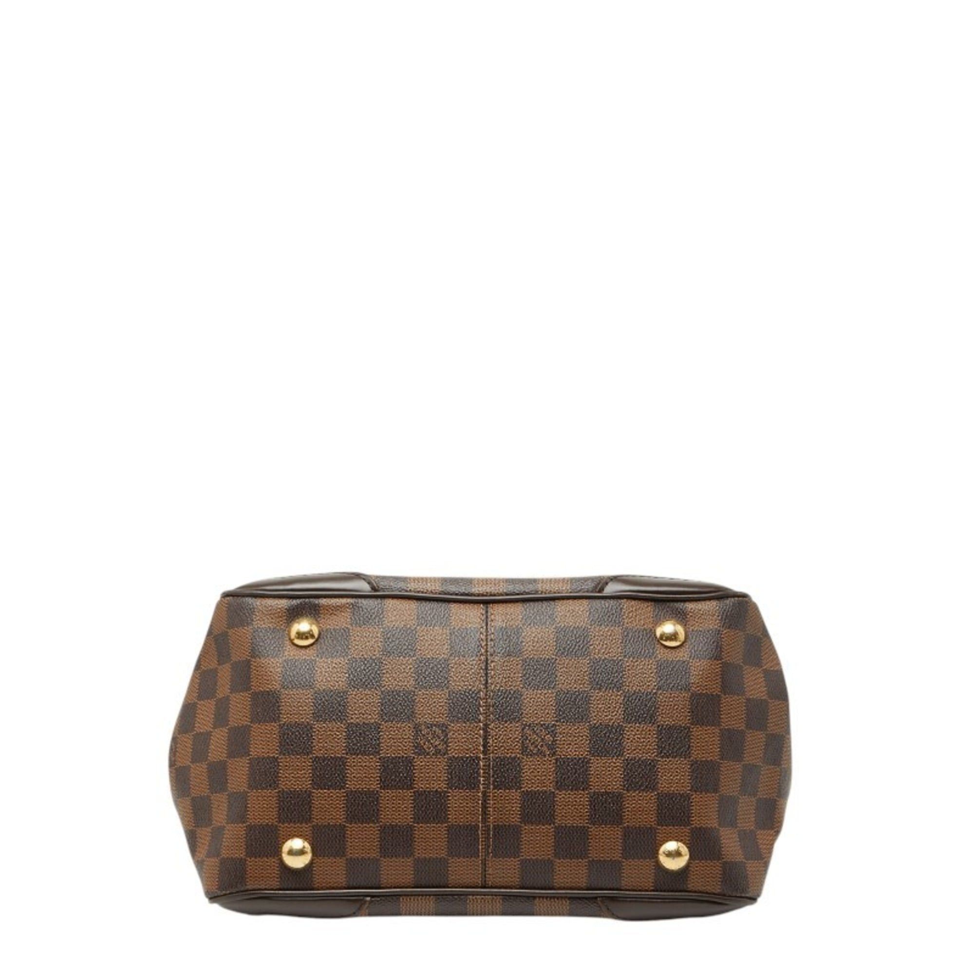 Louis Vuitton Louis Vuitton Damier Verona PM Handbag N41117 Brown Leather Women's LOUIS VUITTON Size ONE SIZE - 3 Thumbnail