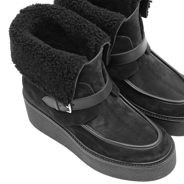 Hermes Hermes Hermes Hemisphere Suede Shearling Boots Leather Shoes DUTY FREE for USA Size ONE SIZE - 14 Thumbnail