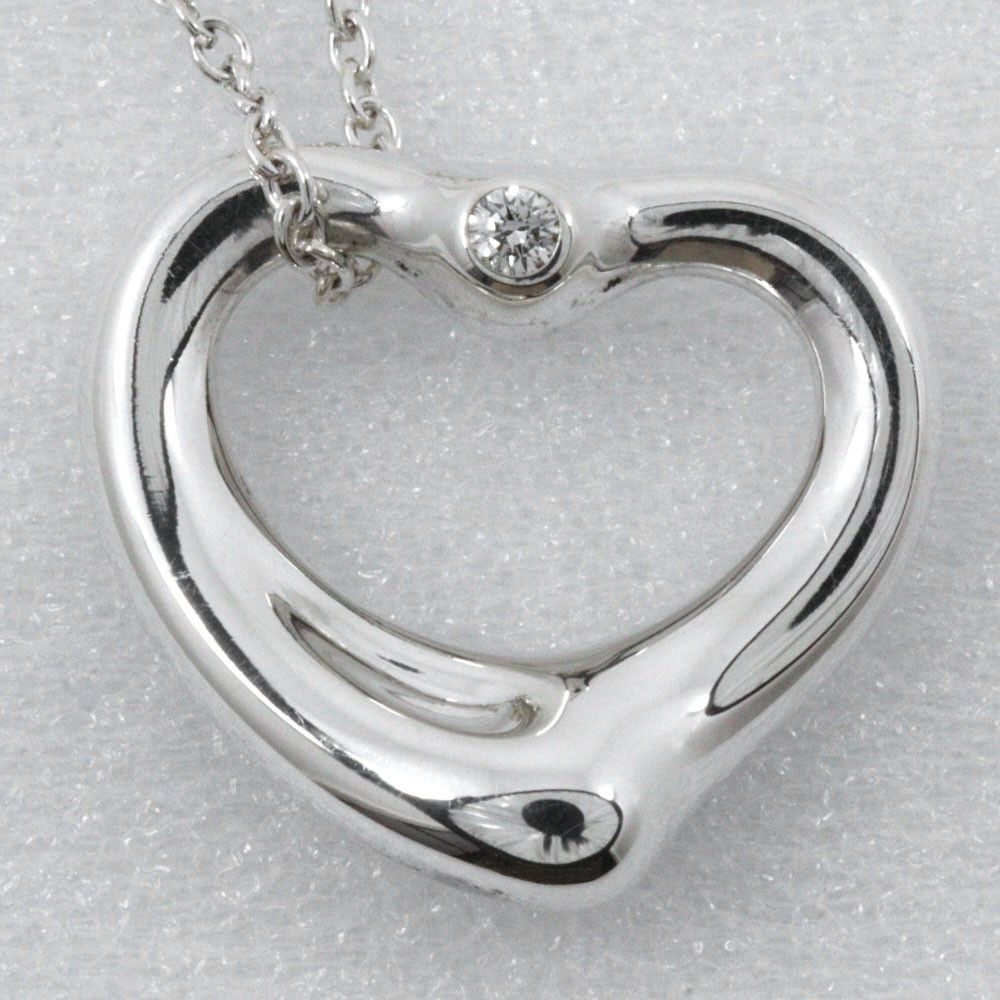 Tiffany & Co. Tiffany & Co. Tiffany & Co. Open Heart Silver925 Diamond Necklace Precious Metal Necklace DUTY FREE for USA Size ONE SIZE - 4 Thumbnail