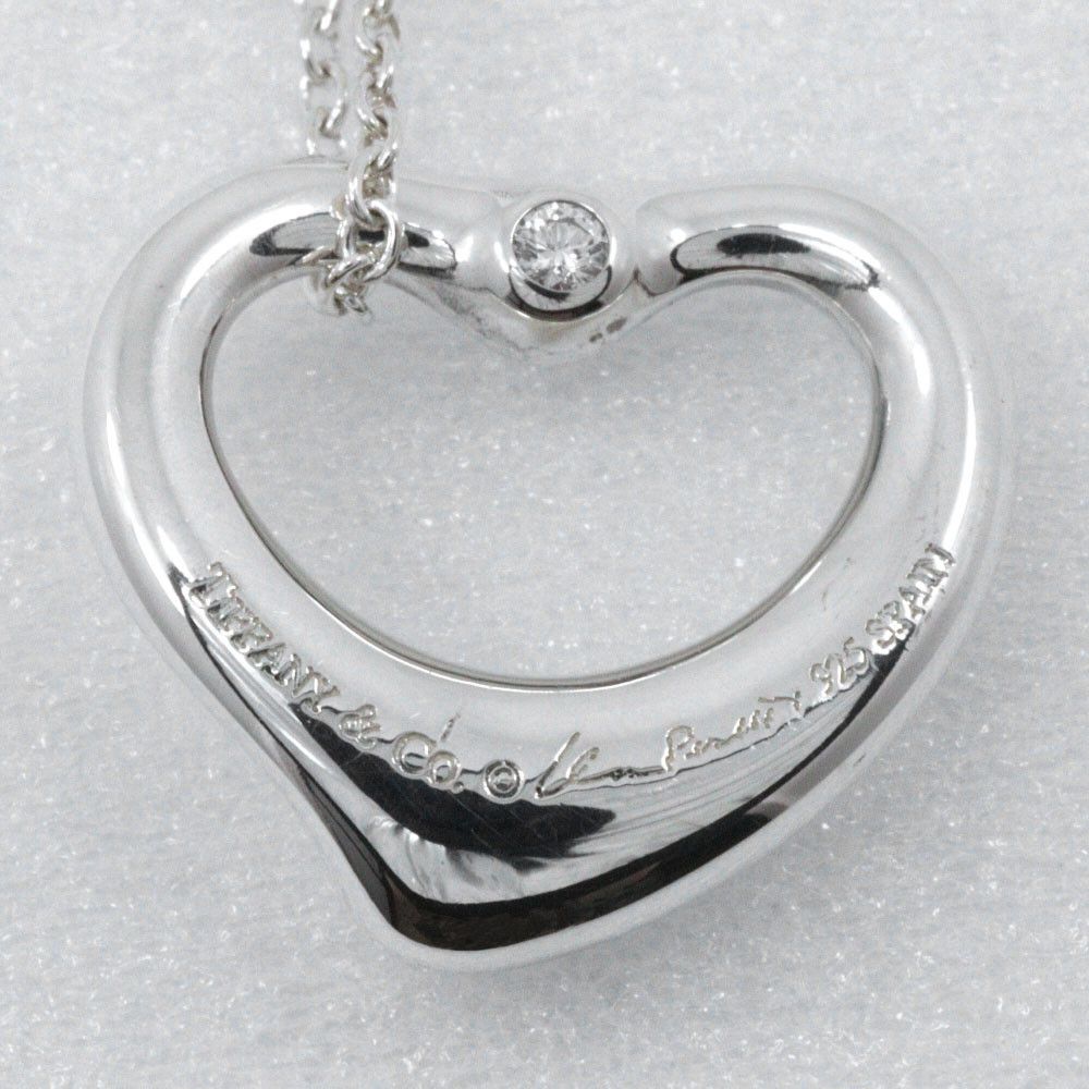 Tiffany & Co. Tiffany & Co. Tiffany & Co. Open Heart Silver925 Diamond Necklace Precious Metal Necklace DUTY FREE for USA Size ONE SIZE - 3 Thumbnail