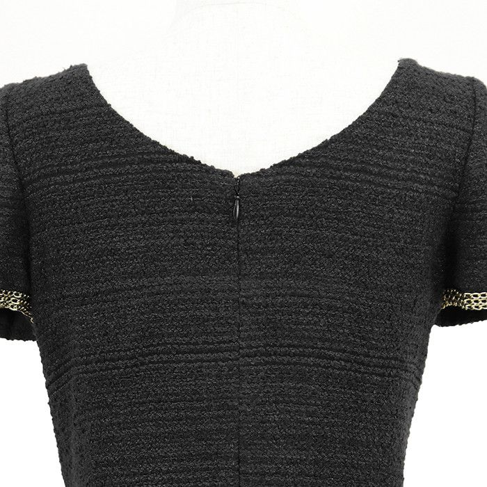 Chanel Chanel Chanel Silk Rayon Wool Dress Textile Dresses 08P P33030 DUTY FREE for USA Size ONE SIZE - 6 Thumbnail