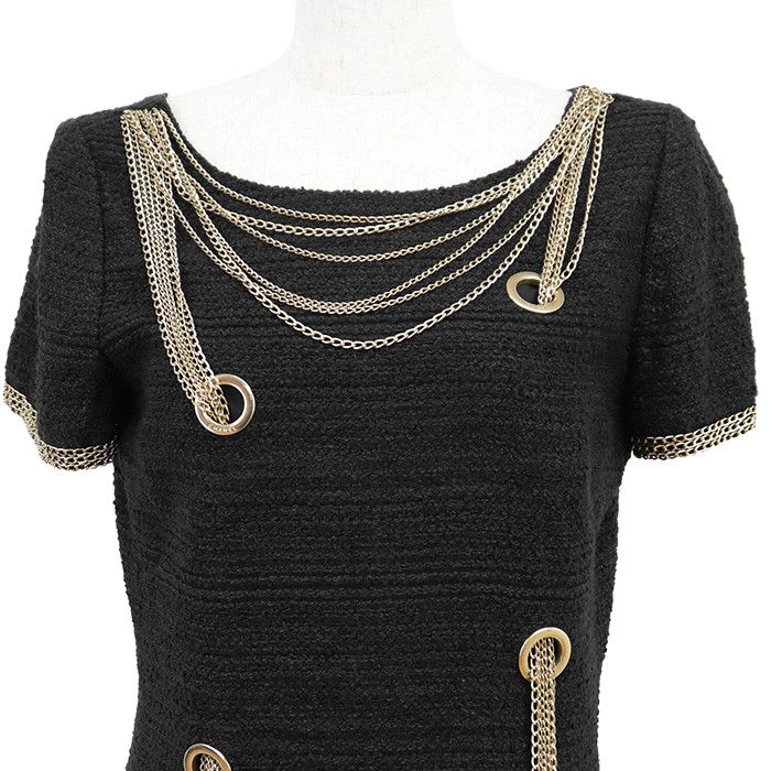 Chanel Chanel Chanel Silk Rayon Wool Dress Textile Dresses 08P P33030 DUTY FREE for USA Size ONE SIZE - 2 Thumbnail