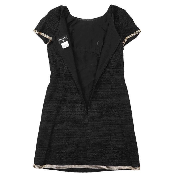 Chanel Chanel Chanel Silk Rayon Wool Dress Textile Dresses 08P P33030 DUTY FREE for USA Size ONE SIZE - 7 Thumbnail
