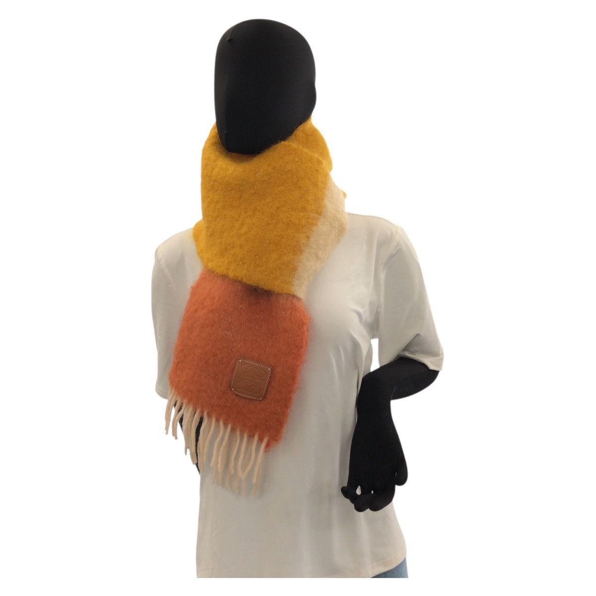 Loewe Loewe Loewe Anagram Wool Mohair Scarf Textile Scarf A-28003861 DUTY FREE for USA Size ONE SIZE - 5 Thumbnail