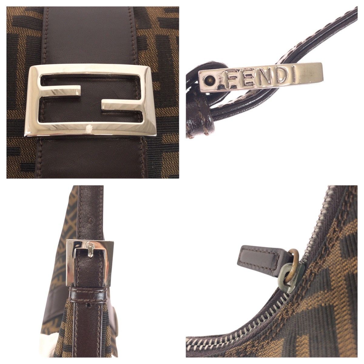Fendi Fendi Fendi Zucca Canvas Leather 2way Bag Textile Shoulder Bag DUTY FREE for USA Size ONE SIZE - 6 Thumbnail