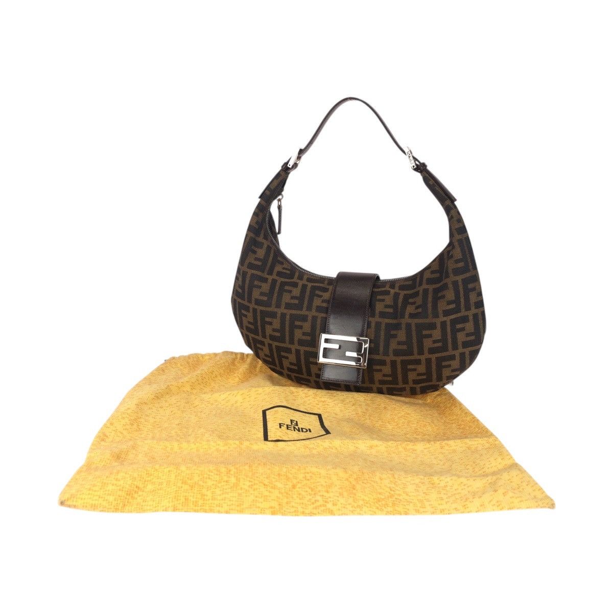 Fendi Fendi Fendi Zucca Canvas Leather 2way Bag Textile Shoulder Bag DUTY FREE for USA Size ONE SIZE - 10 Thumbnail