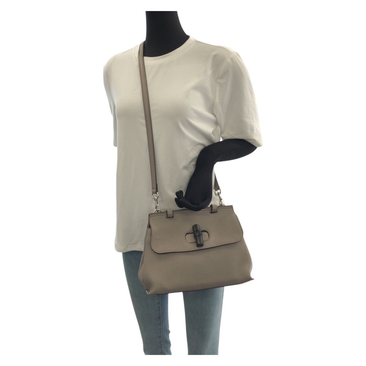 Gucci Gucci Gucci Bamboo Daily 2way Leather Bag Leather Shoulder Bag 370831 DUTY FREE for USA Size ONE SIZE - 7 Thumbnail