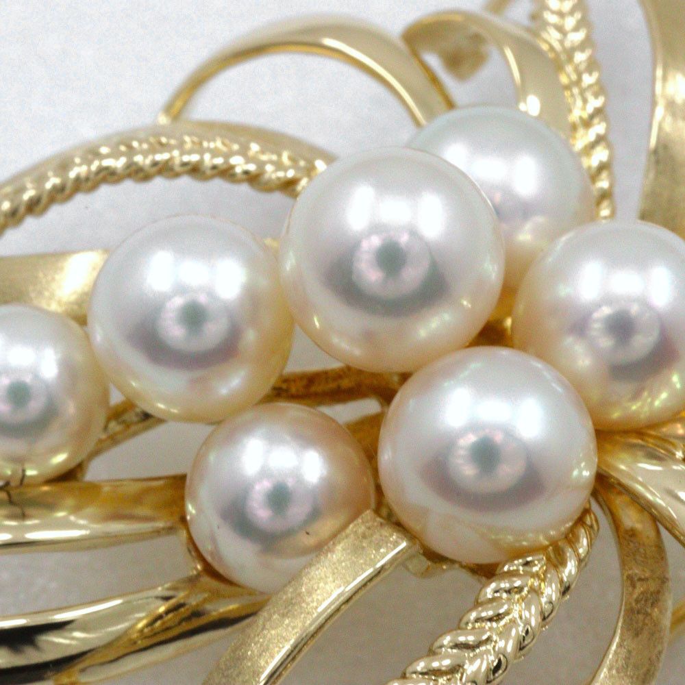 Mikimoto Mikimoto Mikimoto Pearl K14 Yellow Gold Brooch Precious Metal Brooch DUTY FREE for USA Size ONE SIZE - 6 Thumbnail