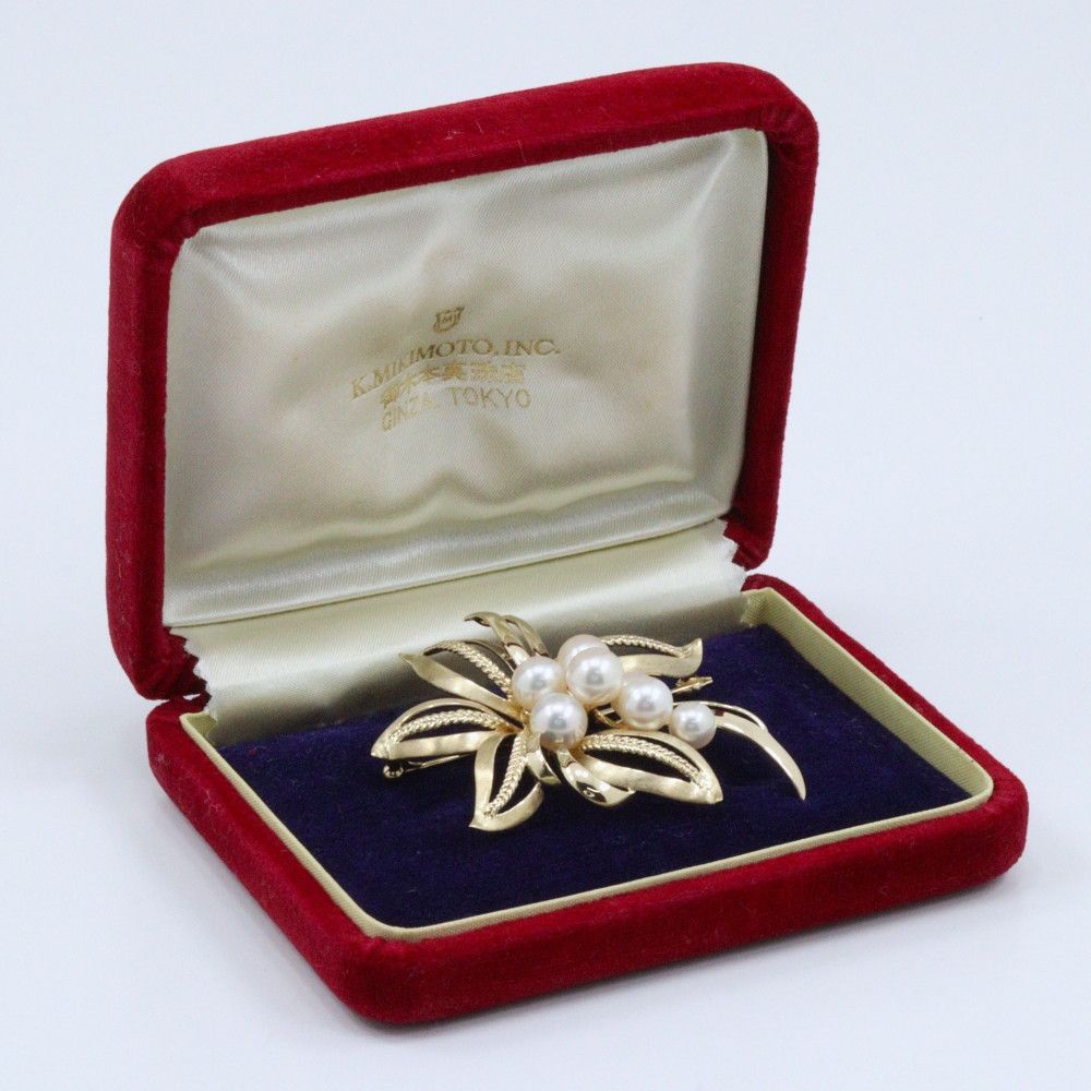 Mikimoto Mikimoto Mikimoto Pearl K14 Yellow Gold Brooch Precious Metal Brooch DUTY FREE for USA Size ONE SIZE - 7 Thumbnail