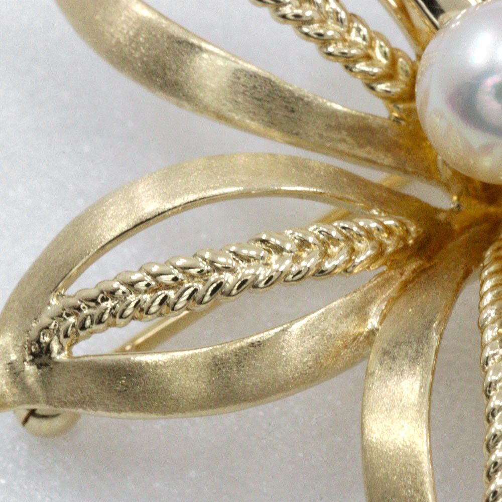 Mikimoto Mikimoto Mikimoto Pearl K14 Yellow Gold Brooch Precious Metal Brooch DUTY FREE for USA Size ONE SIZE - 5 Thumbnail