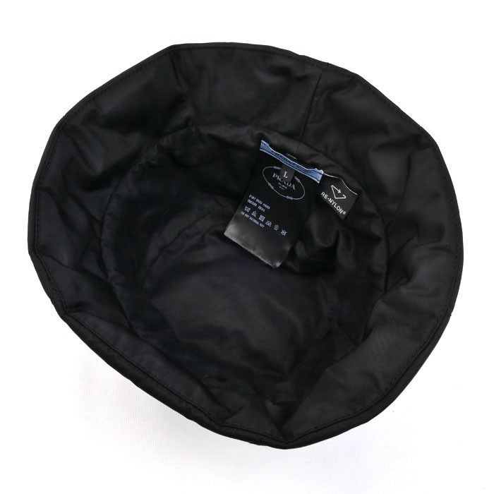 Prada Prada Prada Triangle Logo Nylon Bucket Hat Textile Hats 1HC3252DV4 DUTY FREE for USA Size ONE SIZE - 3 Thumbnail