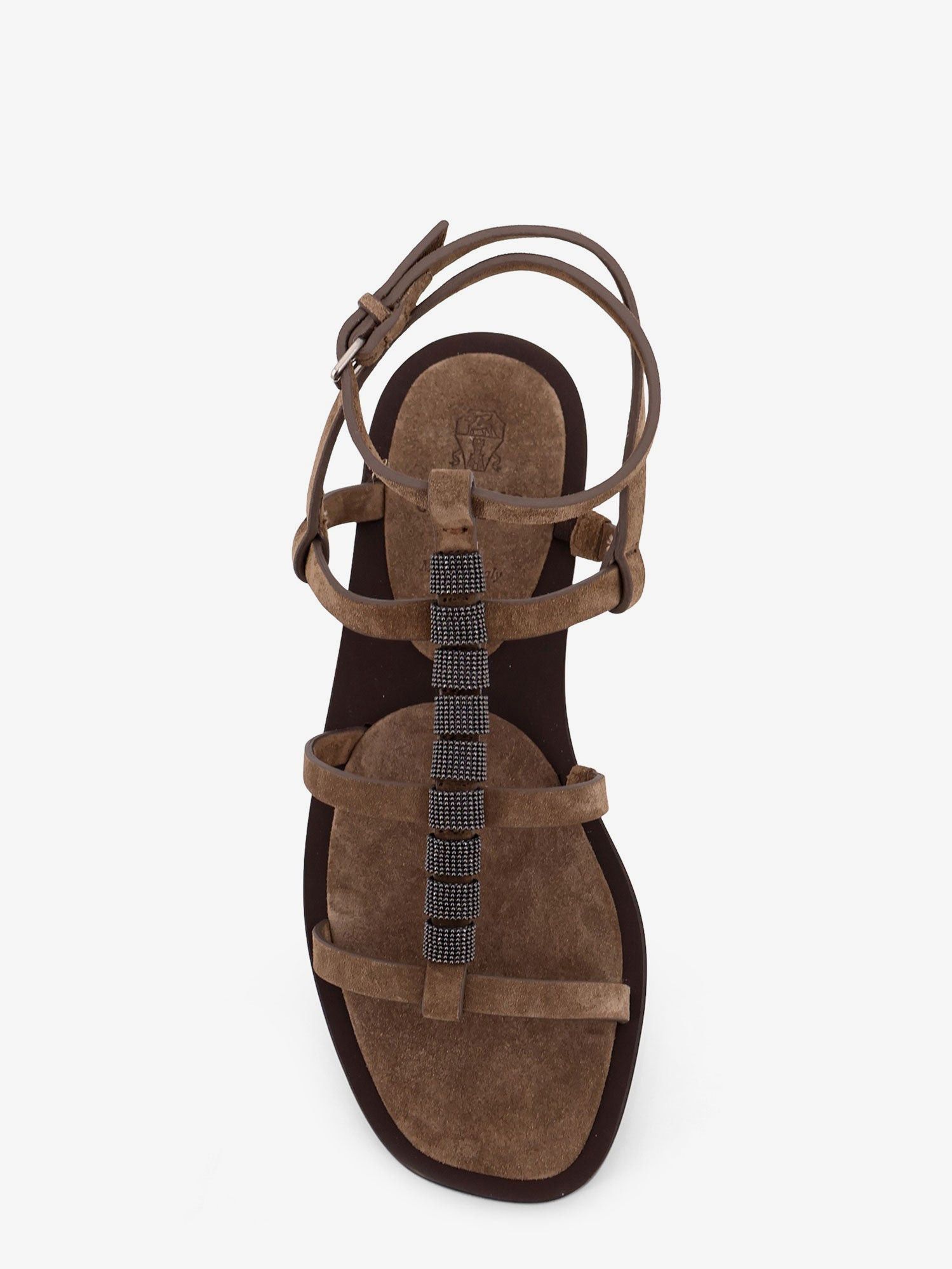 Brunello Cucinelli Brunello Cucinelli Suede sandals with Monili details IT 41 Women - USA Tariffs Included Size US 11 / IT 41 - 5 Thumbnail