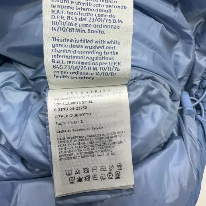 Moncler Moncler Citala FW24 Light Blue Goose Down Jacket Size US M / EU 48-50 / 2 - 2 Thumbnail