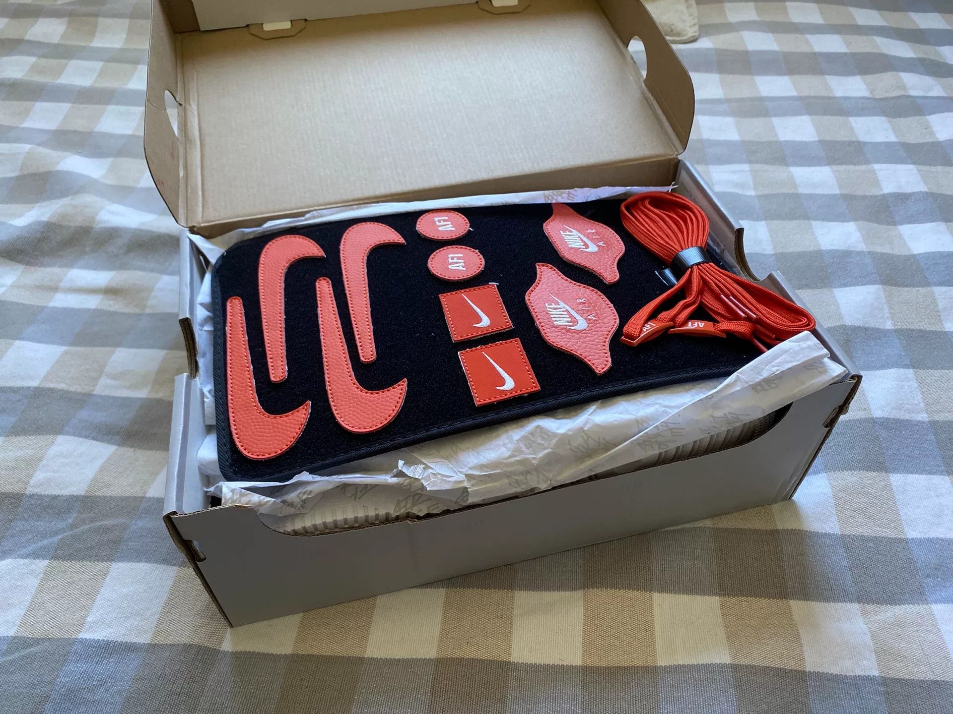 Nike Nike Air Force 1 Low White Orange Size US 9 / EU 42 - 5 Thumbnail