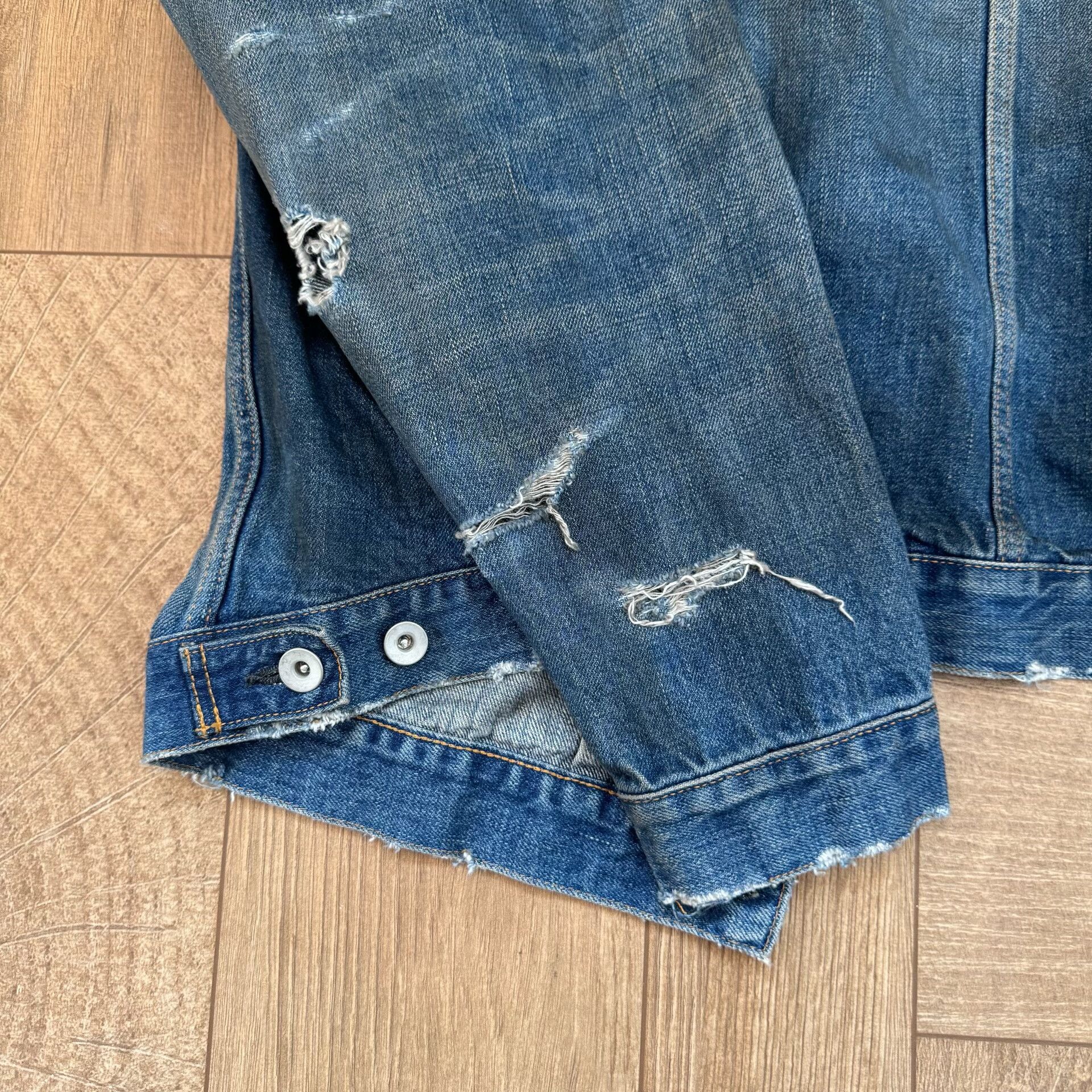 Greatland Apparel greatLAnd Distressed Washed Denim Jacket Size US M / EU 48-50 / 2 - 7 Thumbnail