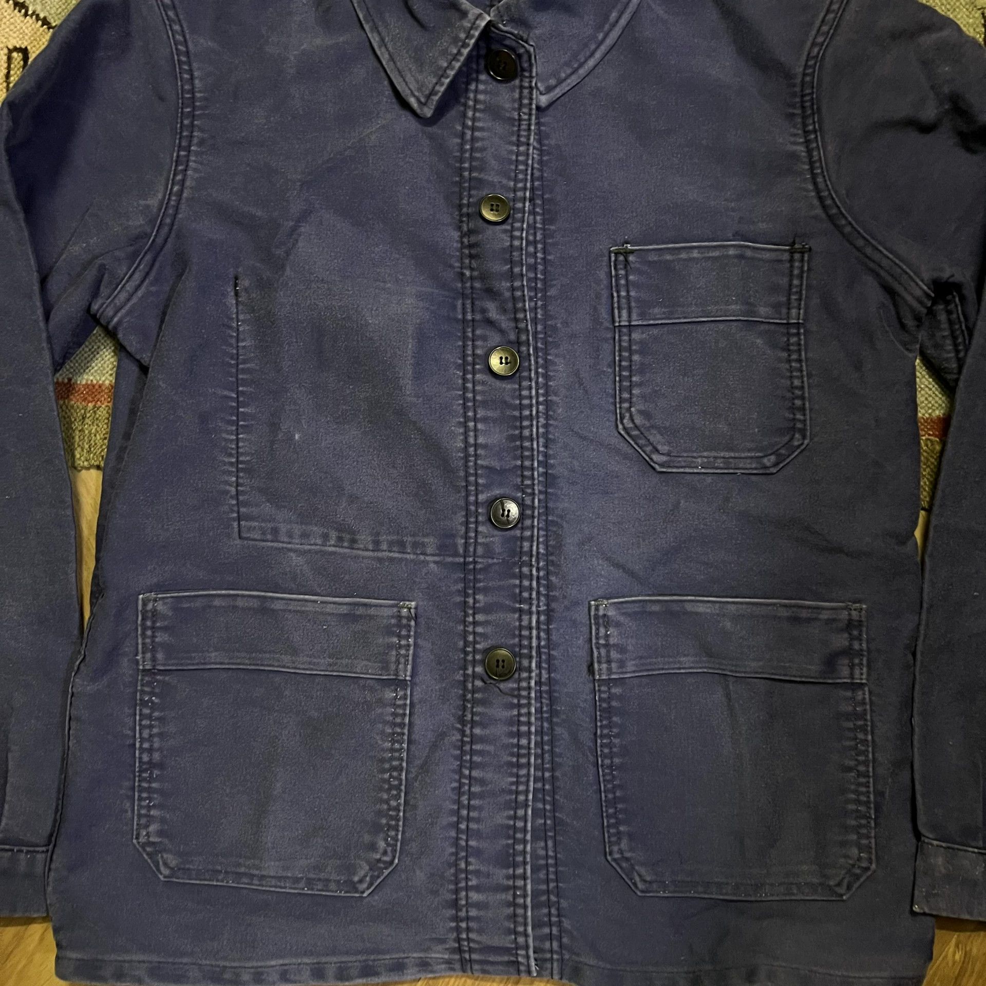 Vintage 60s Vintage French Moleskin Work Jacket Size US M / EU 48-50 / 2 - 3 Thumbnail