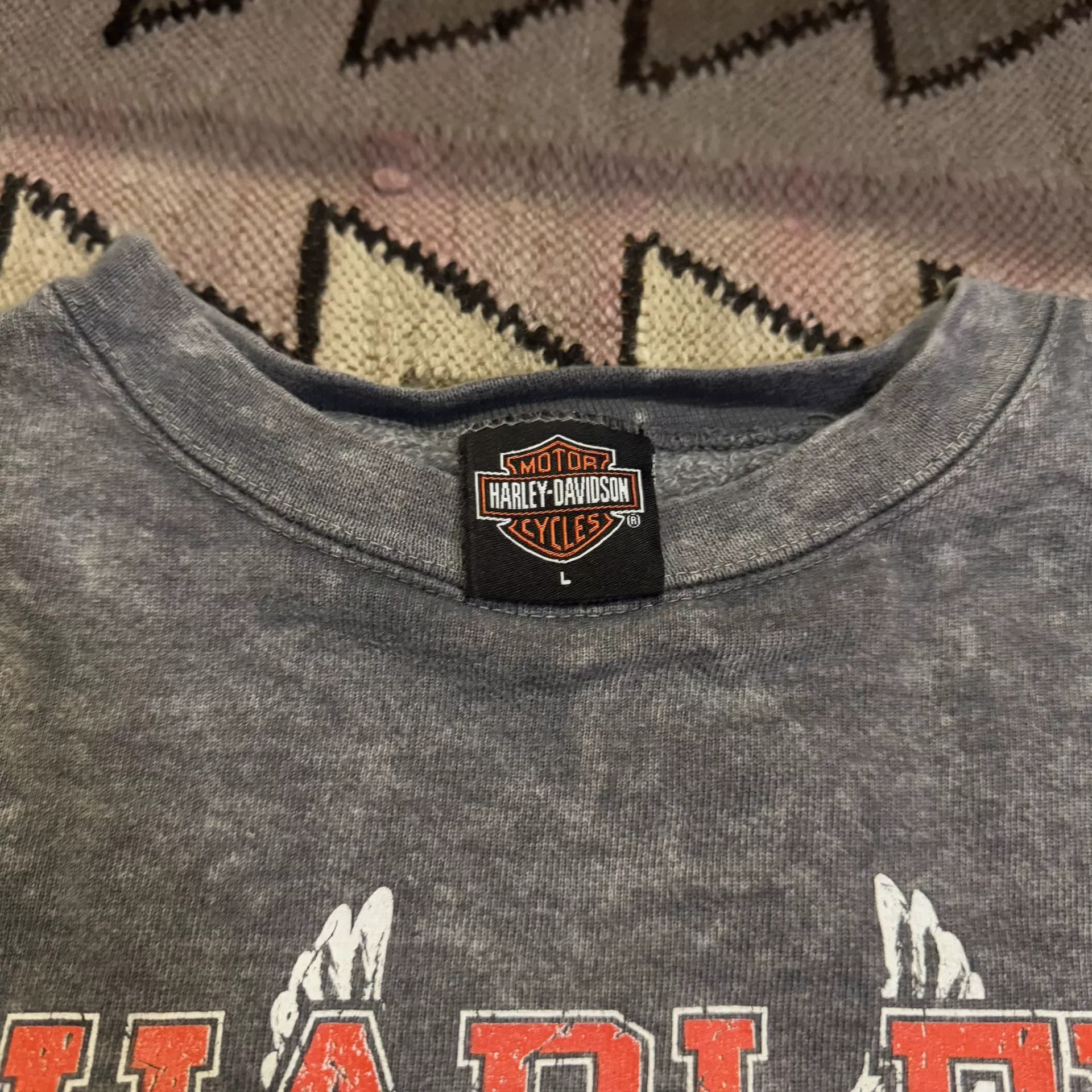 Harley Davidson Harley Davidson Washed Vintage Sweatshirt Size US L / EU 52-54 / 3 - 5 Thumbnail