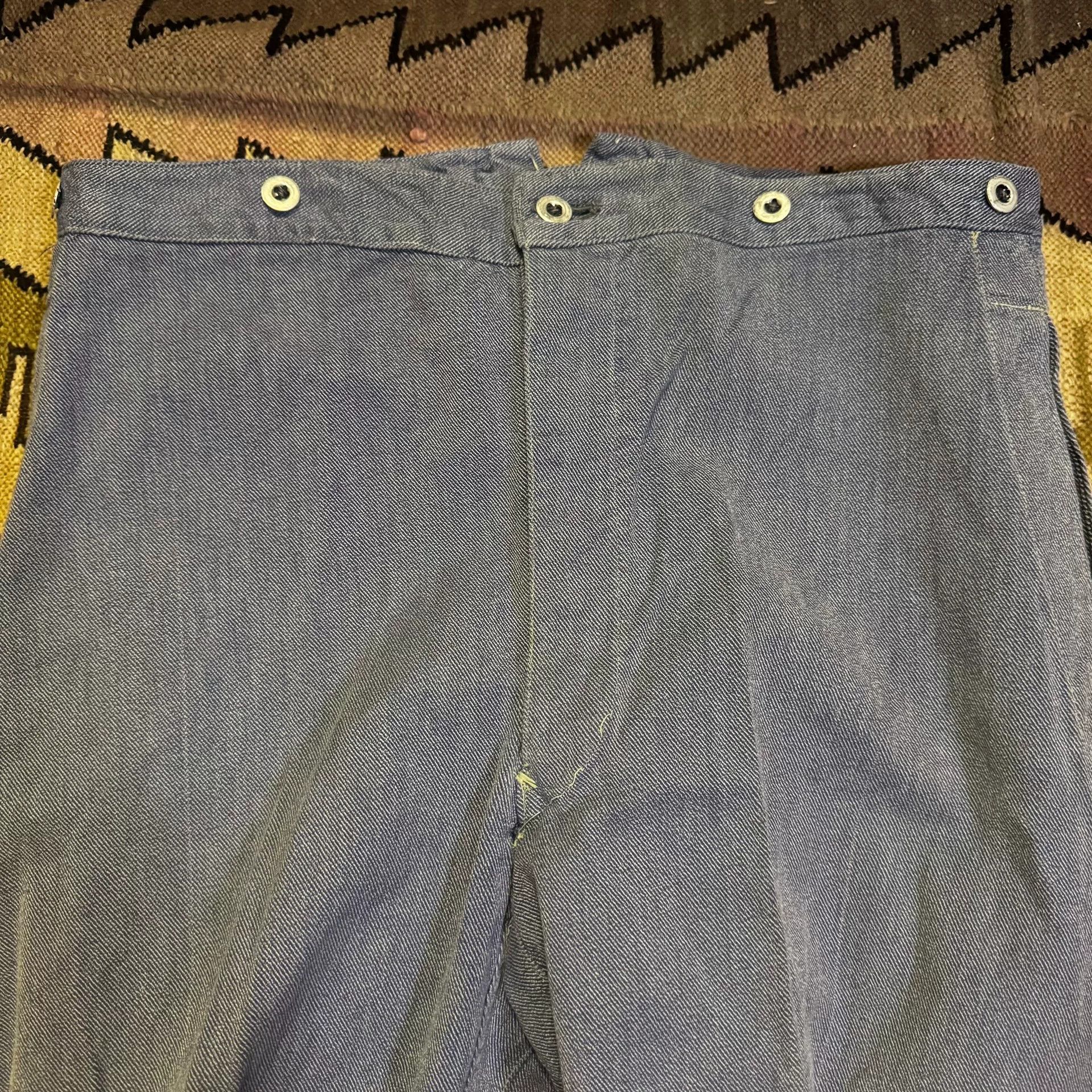 Vintage 1940s Swiss Vintage Denim Pants Size US 40 / EU 56 - 3 Thumbnail