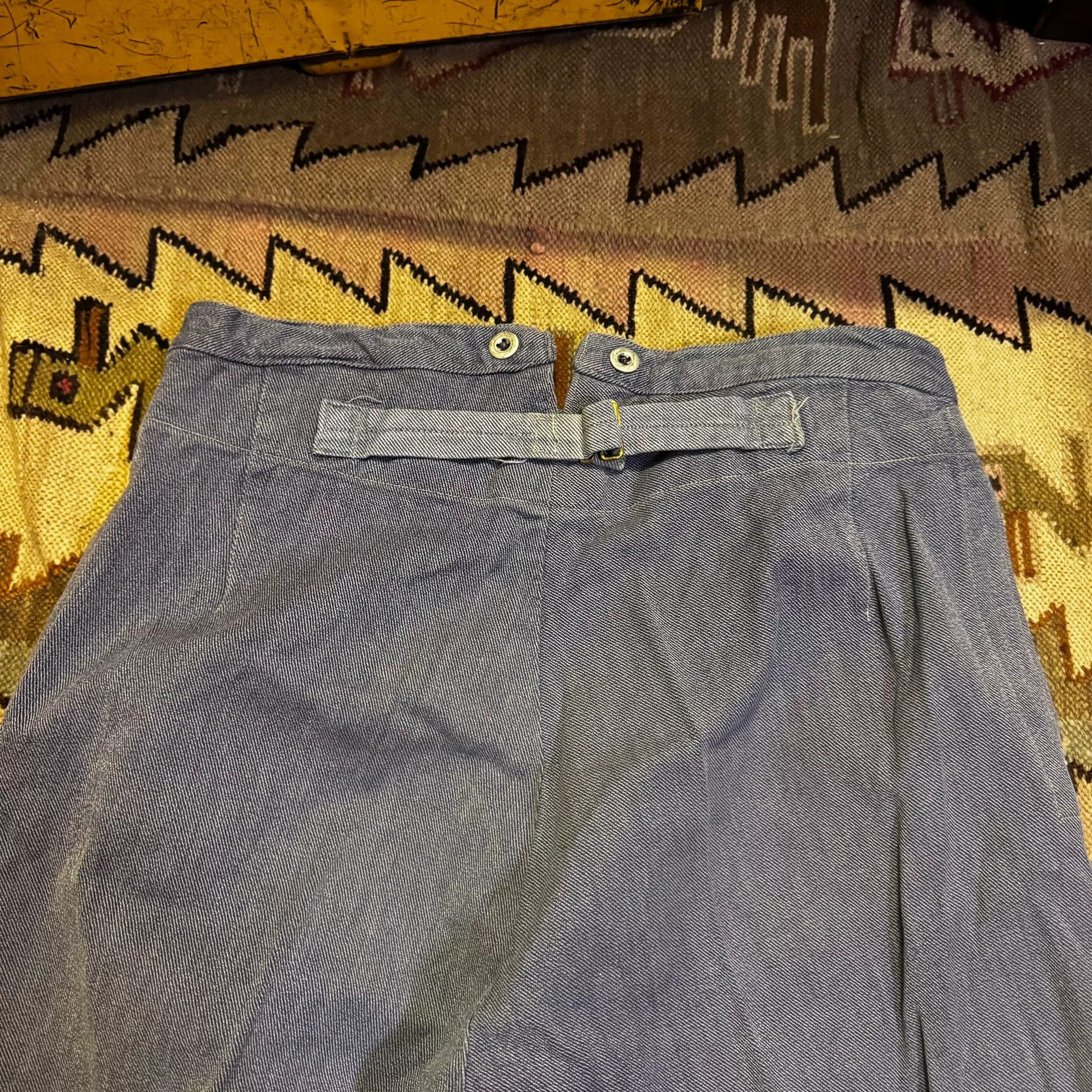 Vintage 1940s Swiss Vintage Denim Pants Size US 40 / EU 56 - 5 Thumbnail